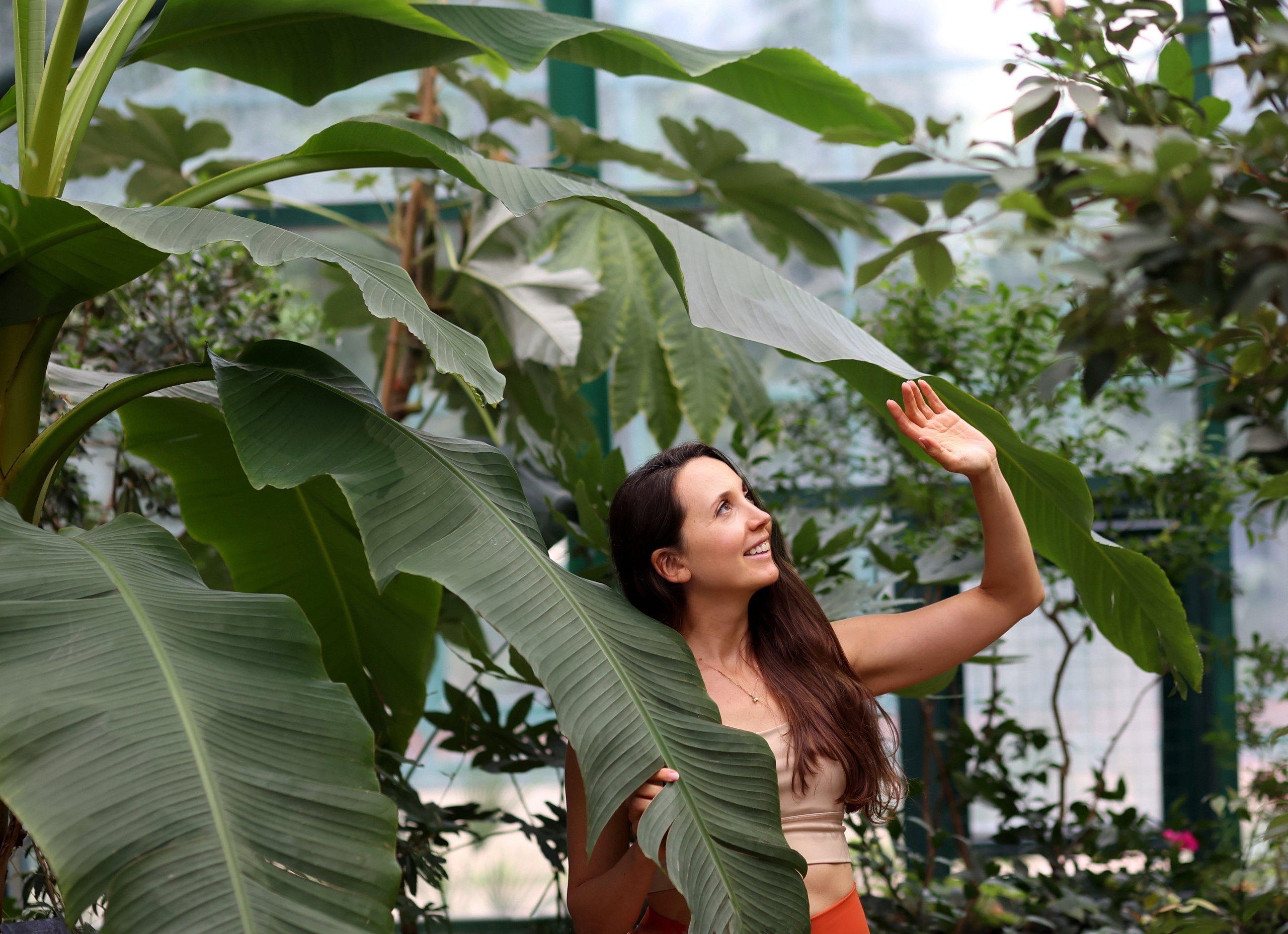 Йога. Гортензии. Тропики в Аптекарском огороде. Портретный фотограф Москва