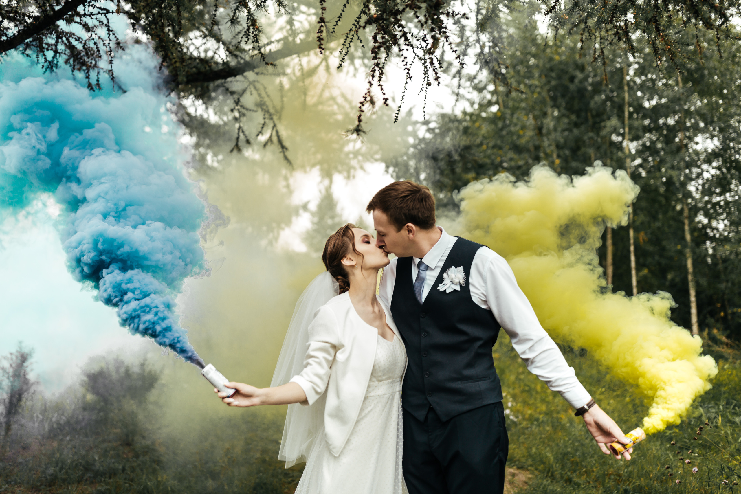 Фотосессия с цветным дымом в Красноярске.
