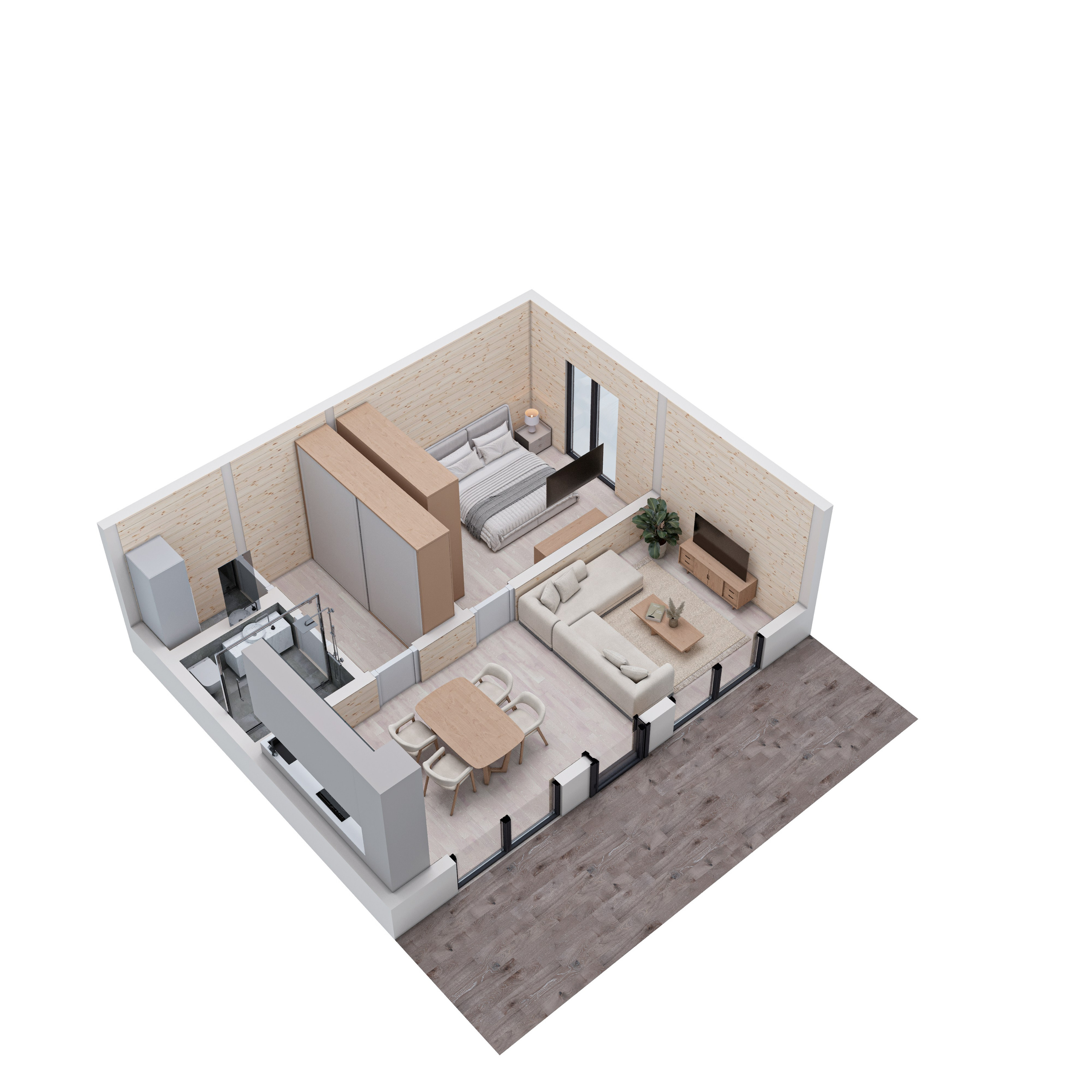 A1. 3D visualization of exteriors and interiors