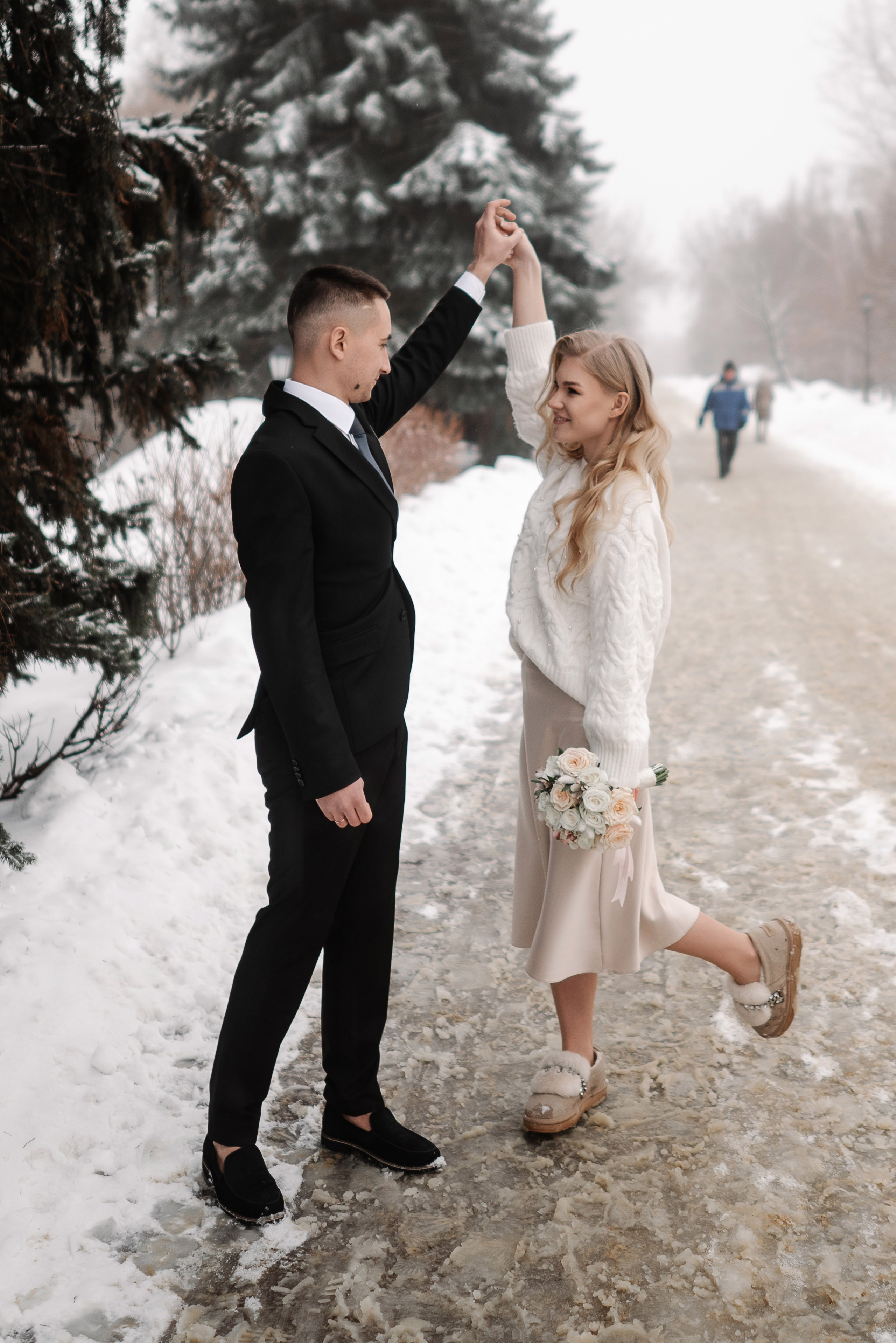 Александра и Алексей, роспись и прогулка зимой. Свадебный и портретный фотограф в Липецке Юлия Свит