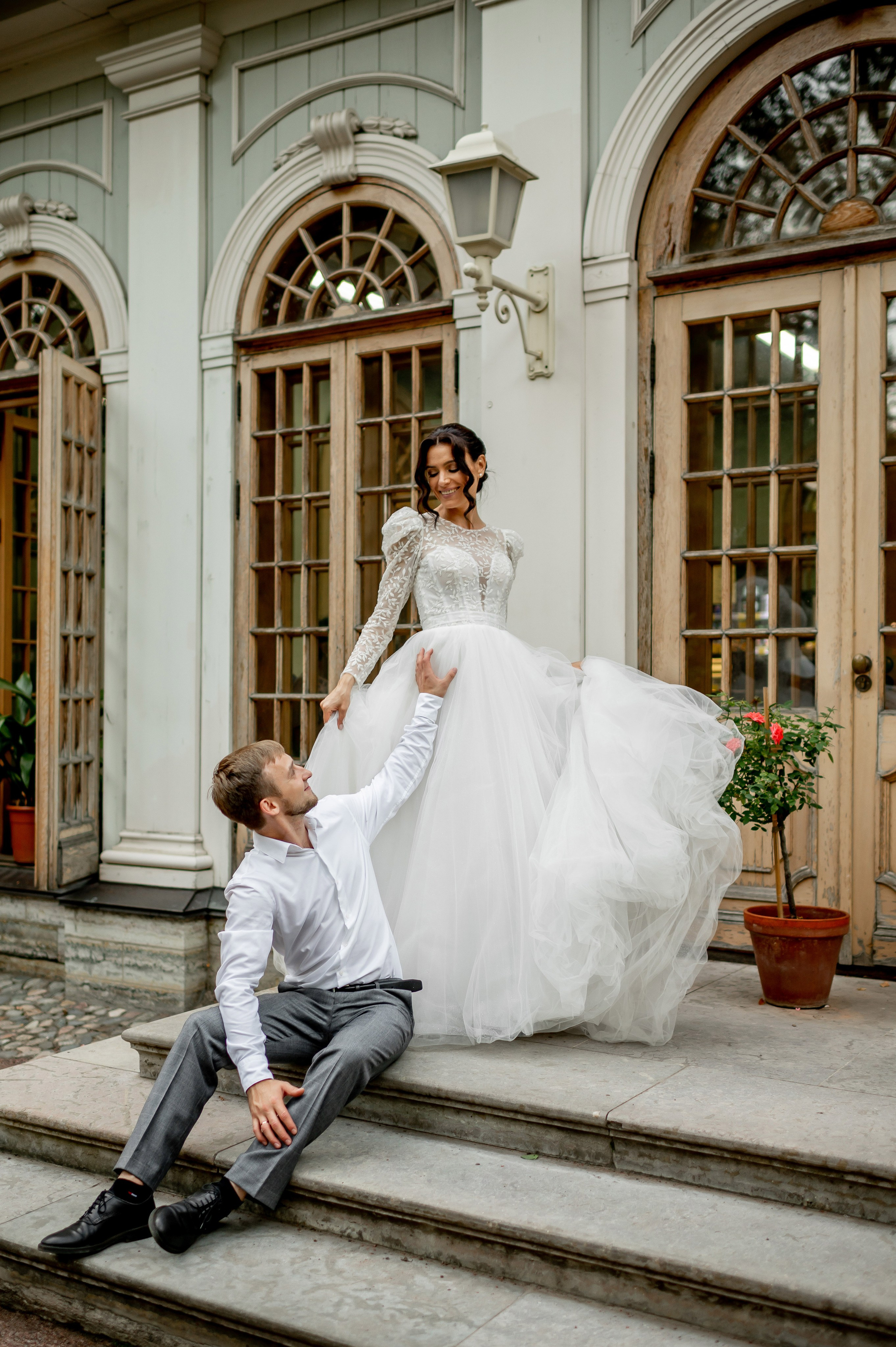 Кирилл и Анжела (круассаны, кофе и фотосессия в Летнем саду). Портретный, семейный и свадебный фотограф в Санкт-Петербурге и в Пушкине Ширяев Денис