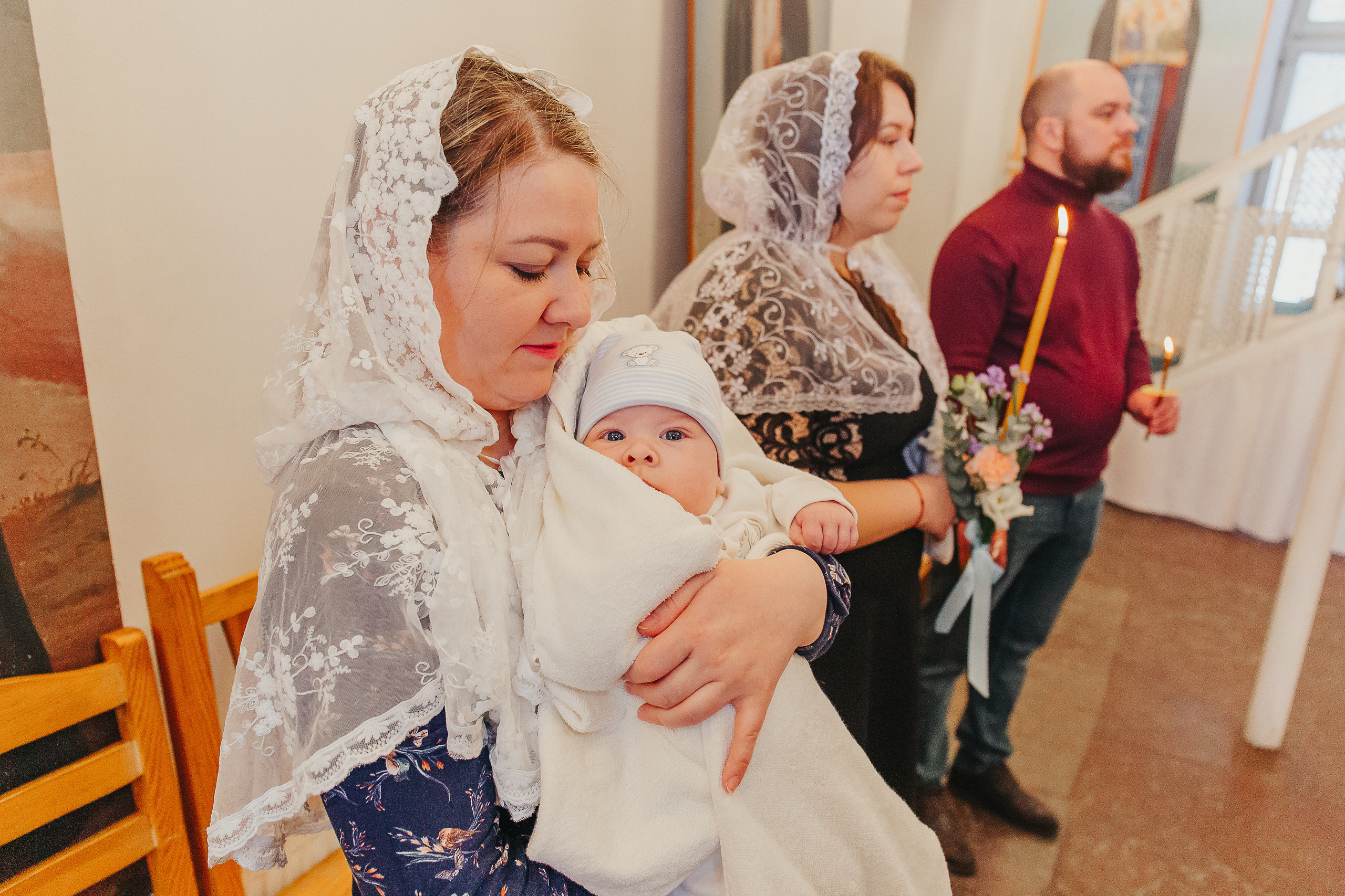 Крещение в Церкви Иконы Корсунской Божией Матери в с. Глинково. Фотограф новорожденных и детский в Сергиевом Посаде Кругликова Юлия