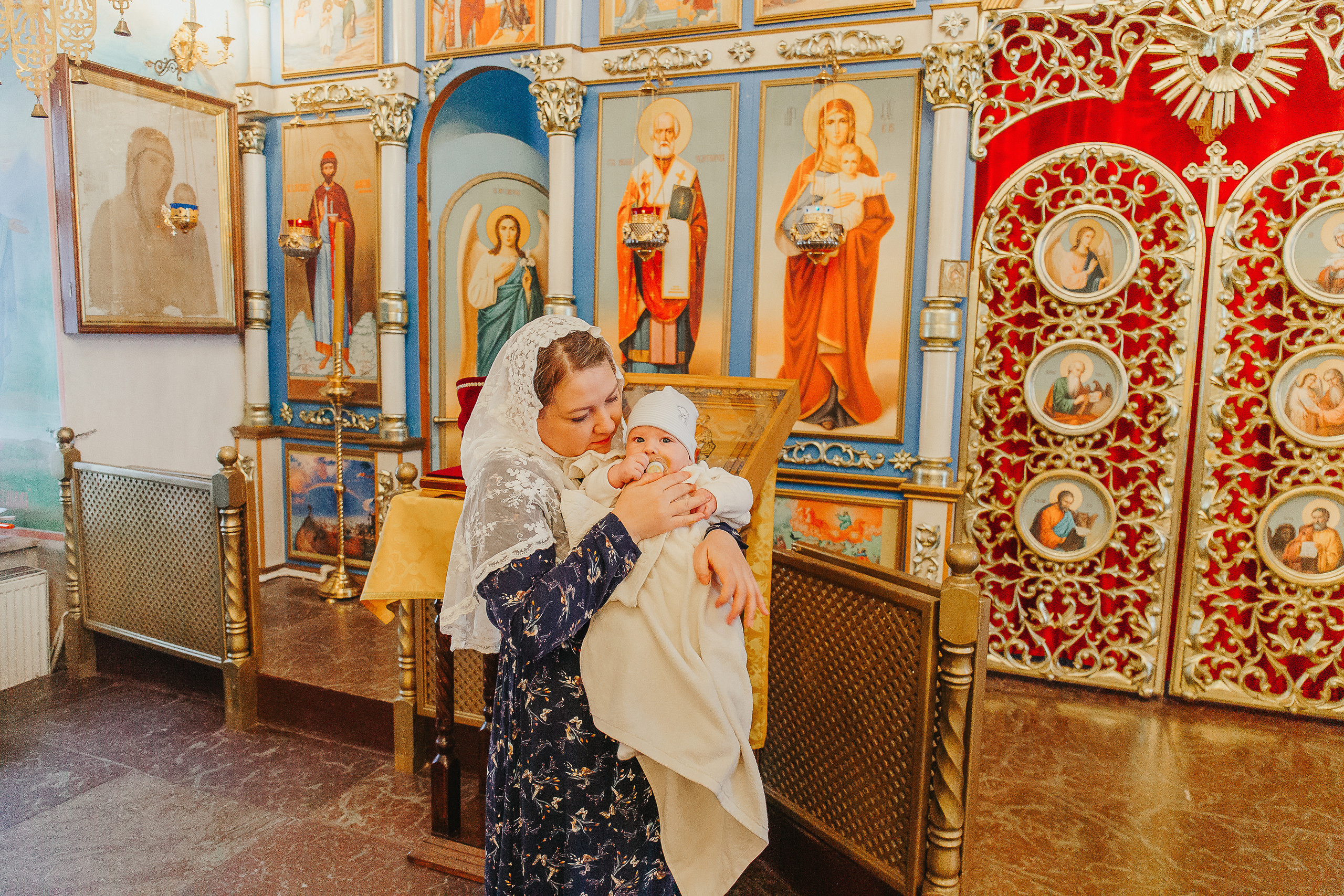 Крещение в Церкви Иконы Корсунской Божией Матери в с. Глинково. Фотограф новорожденных и детский в Сергиевом Посаде Кругликова Юлия