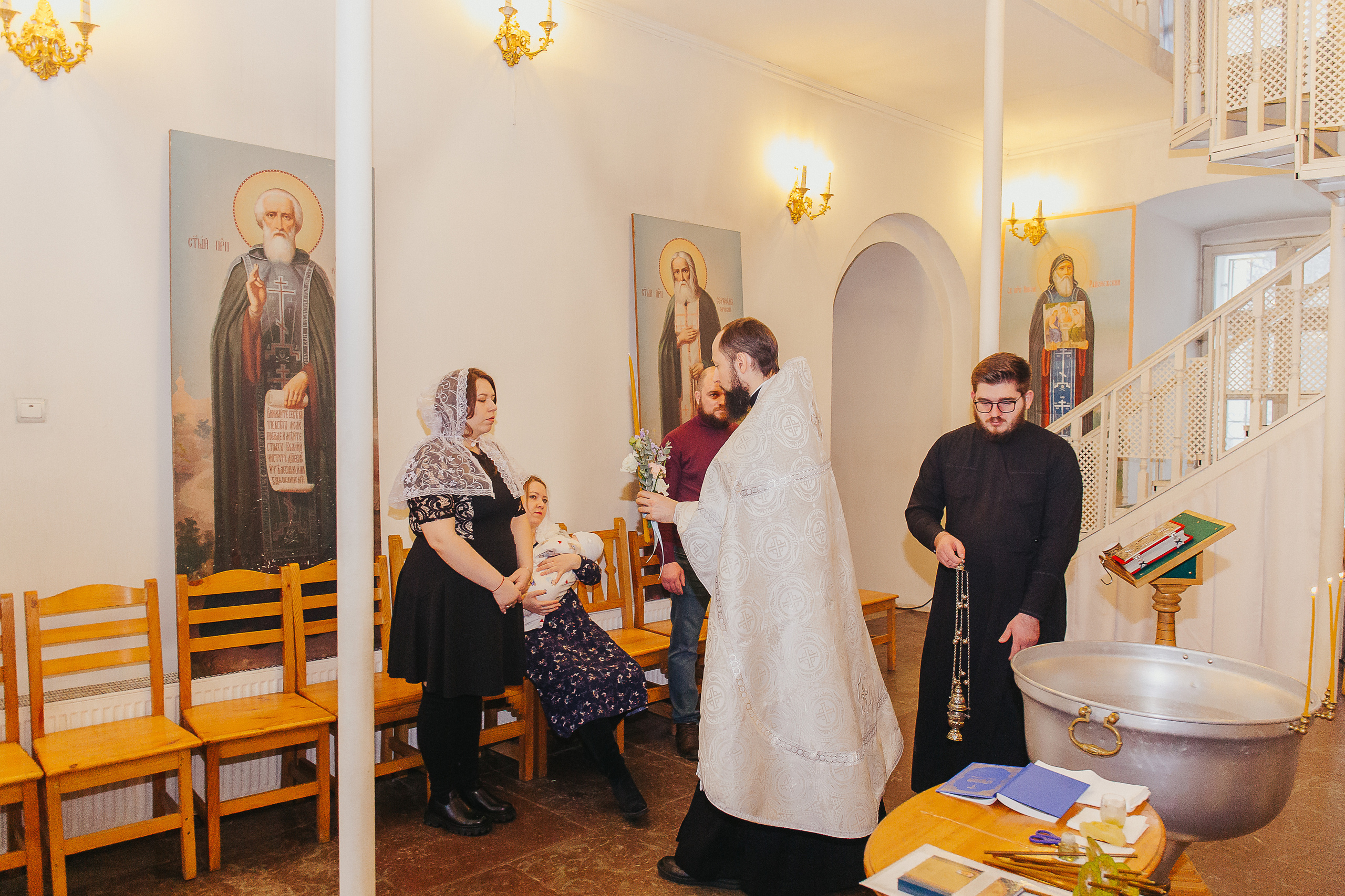 Крещение в Церкви Иконы Корсунской Божией Матери в с. Глинково. Фотограф новорожденных и детский в Сергиевом Посаде Кругликова Юлия