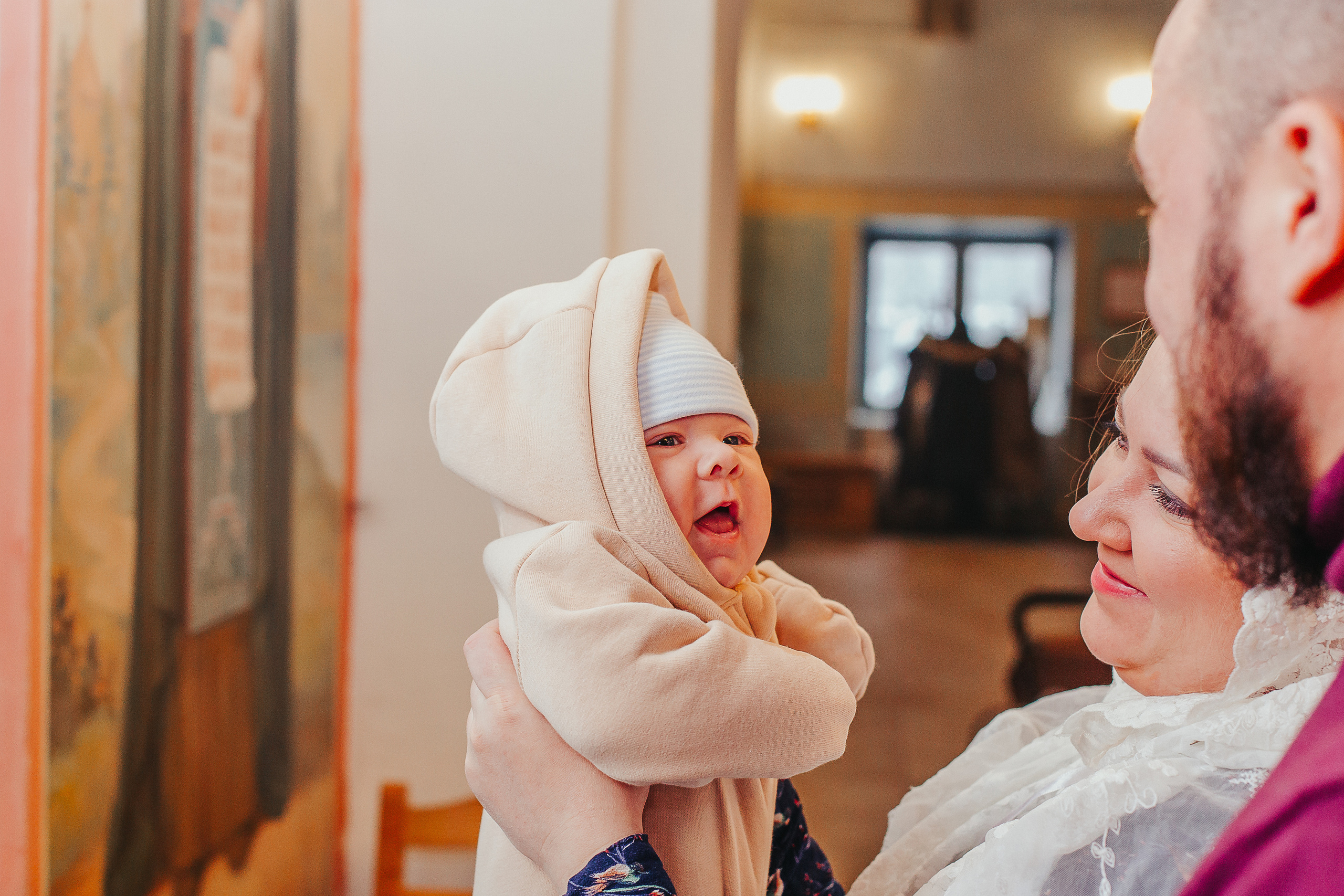 Крещение в Церкви Иконы Корсунской Божией Матери в с. Глинково. Фотограф новорожденных и детский в Сергиевом Посаде Кругликова Юлия