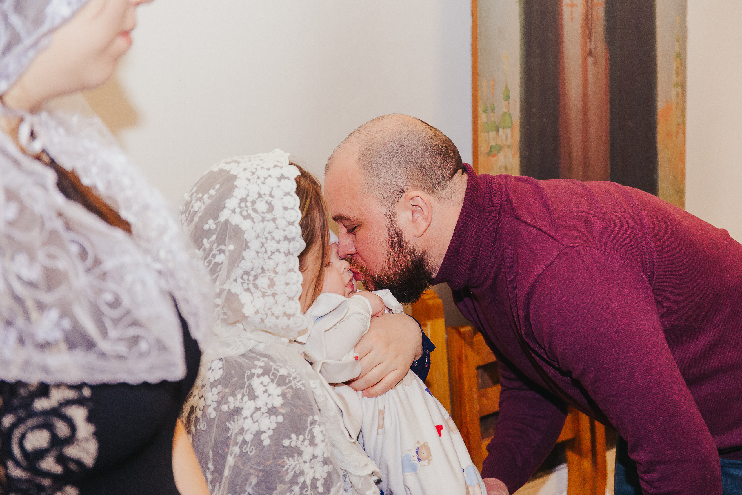 Крещение в Церкви Иконы Корсунской Божией Матери в с. Глинково. Фотограф новорожденных и детский в Сергиевом Посаде Кругликова Юлия