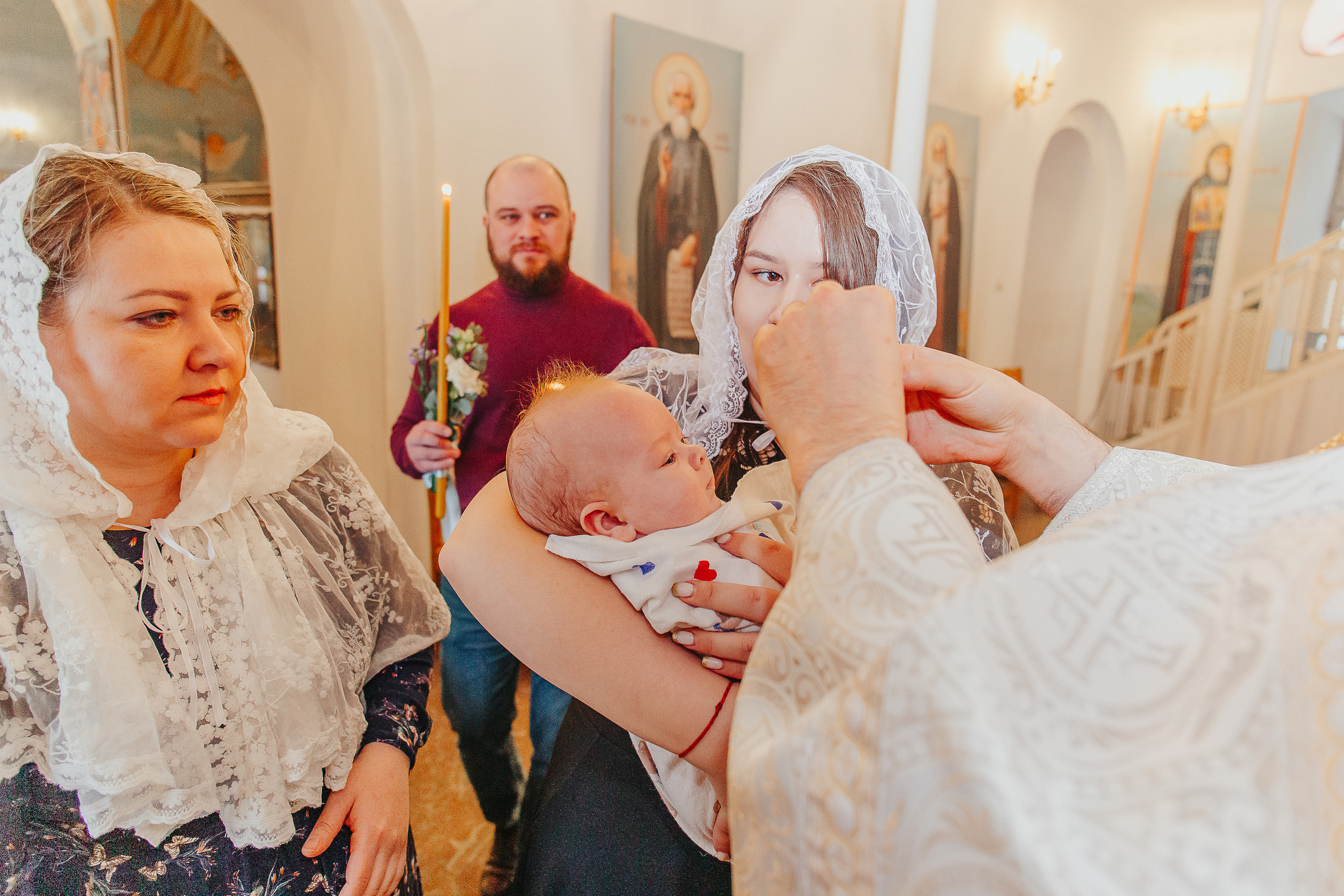 Крещение в Церкви Иконы Корсунской Божией Матери в с. Глинково. Фотограф новорожденных и детский в Сергиевом Посаде Кругликова Юлия