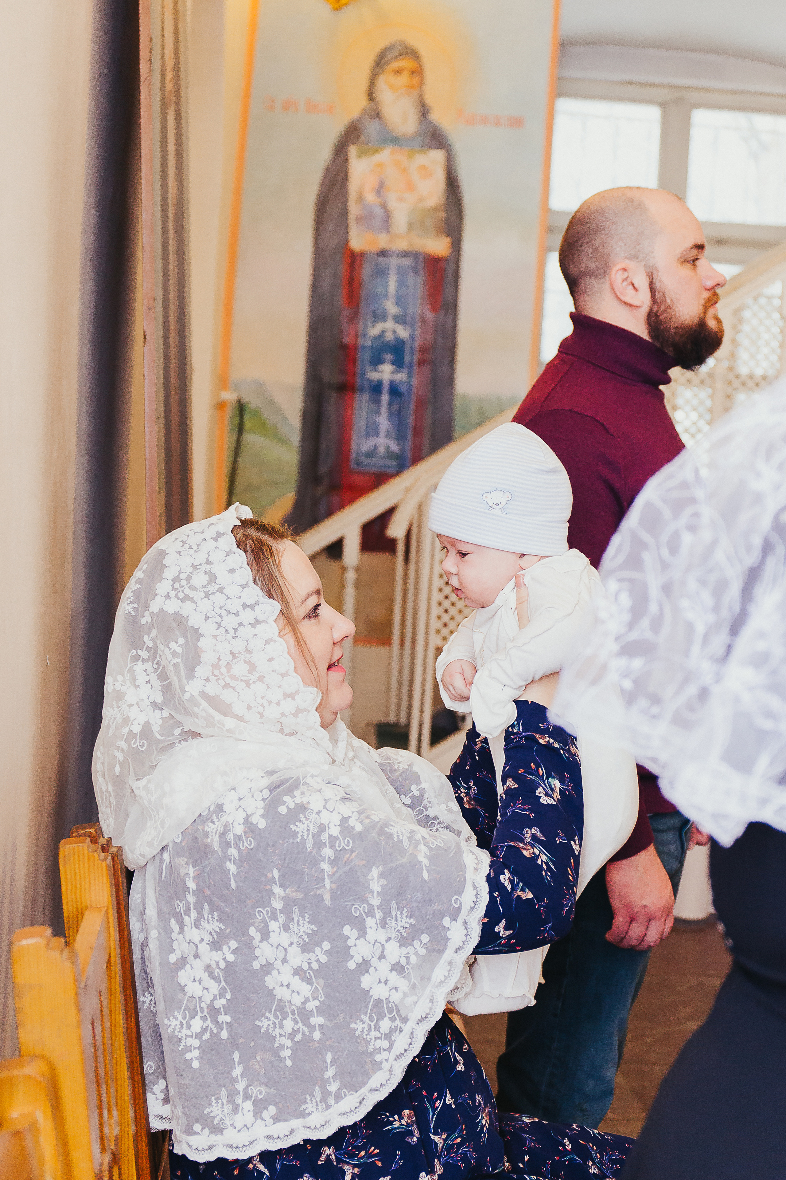 Крещение в Церкви Иконы Корсунской Божией Матери в с. Глинково. Фотограф новорожденных и детский в Сергиевом Посаде Кругликова Юлия