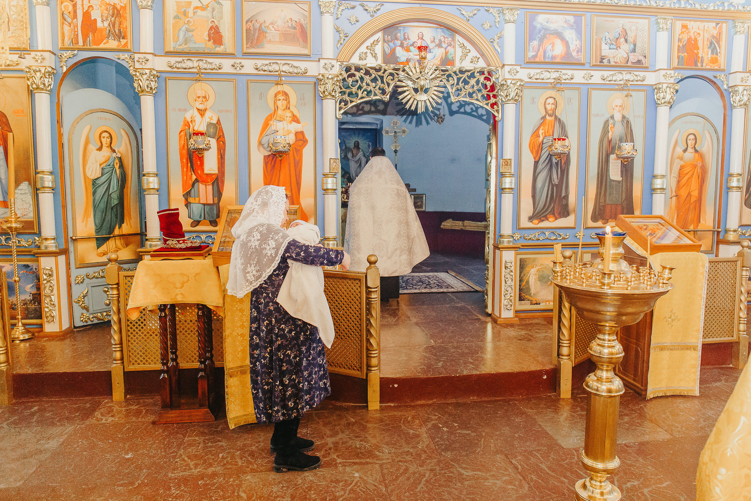 Крещение в Церкви Иконы Корсунской Божией Матери в с. Глинково. Фотограф новорожденных и детский в Сергиевом Посаде Кругликова Юлия