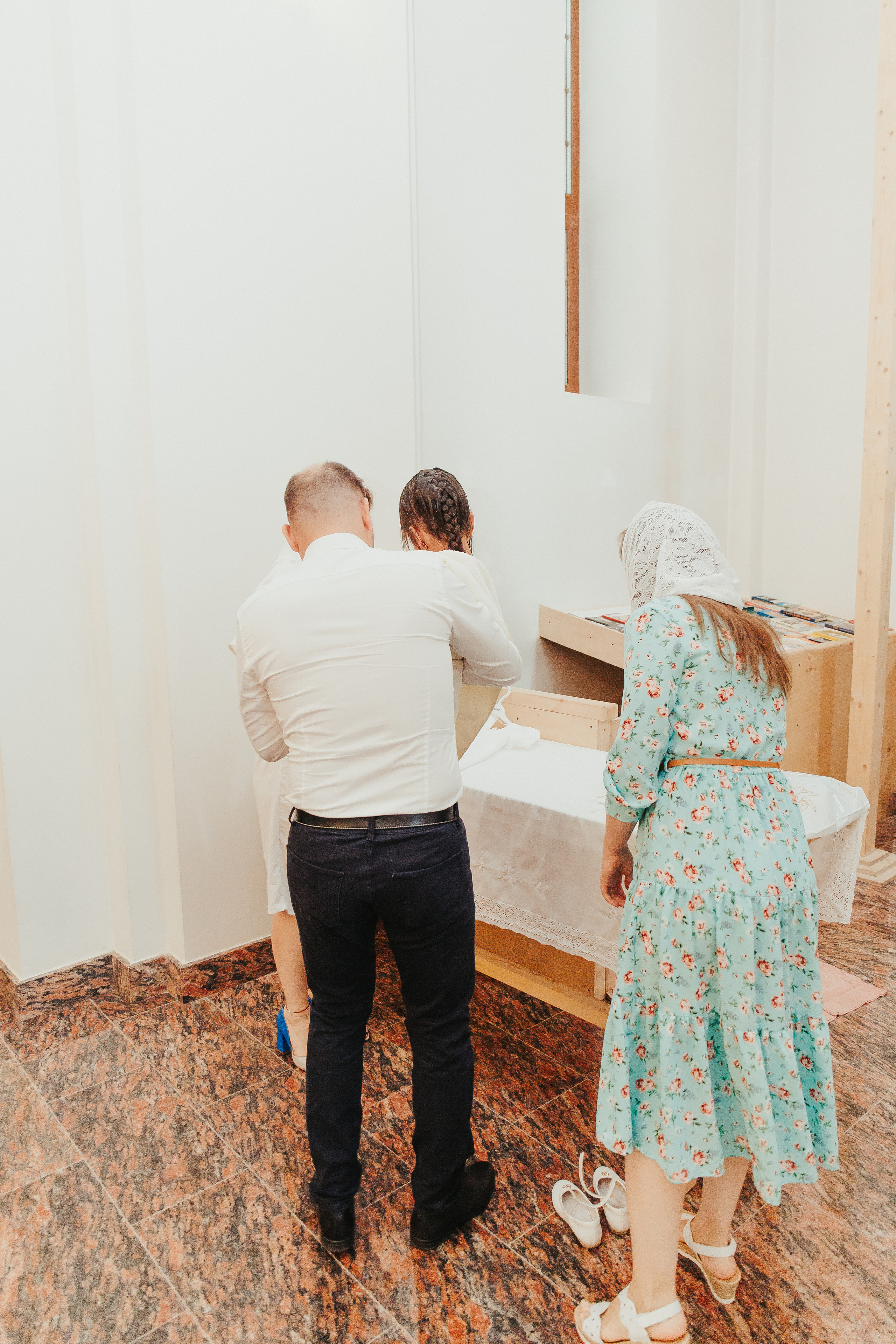 Крещение в Серафимовском храму в Хотьково