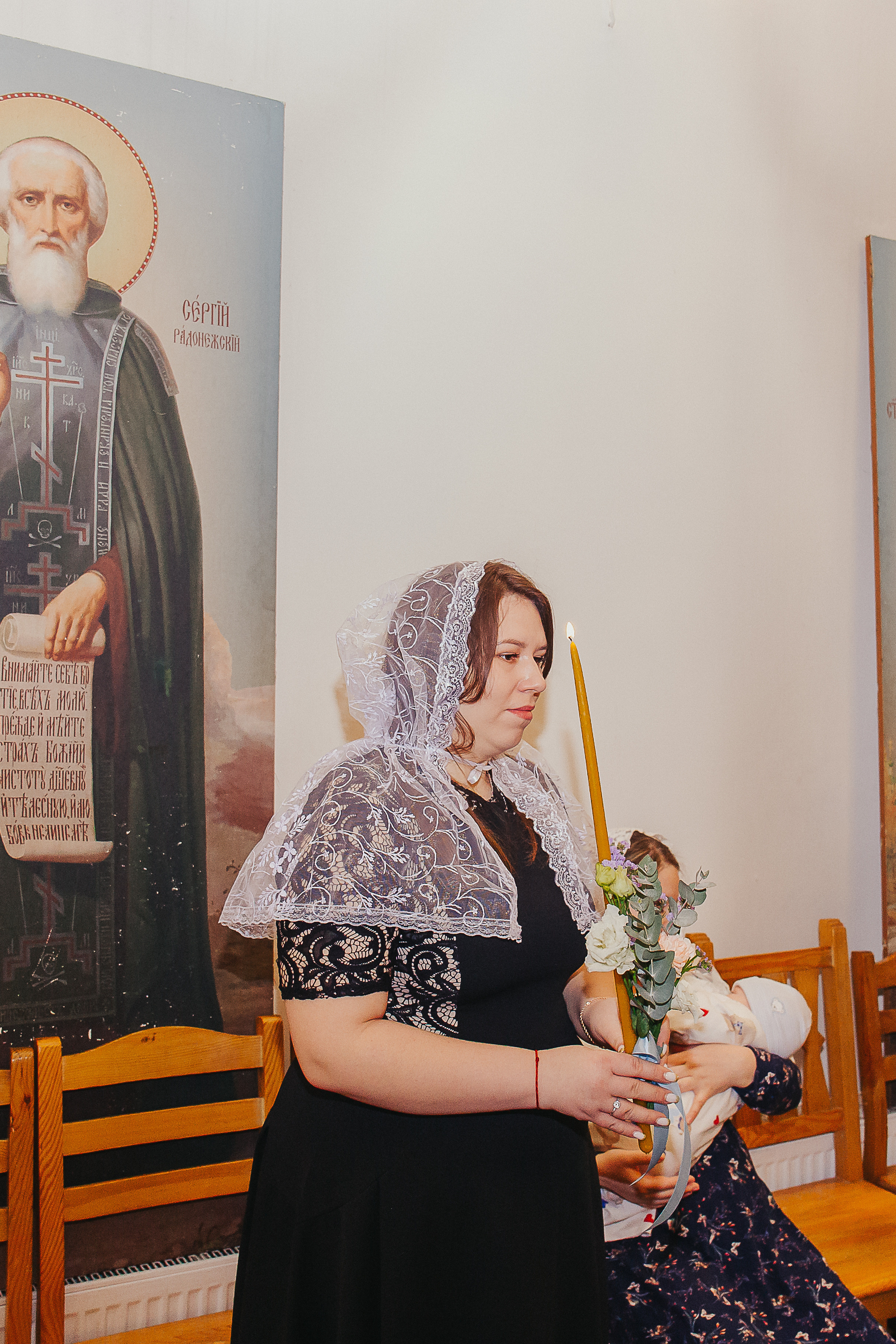 Крещение в Церкви Иконы Корсунской Божией Матери в с. Глинково. Фотограф новорожденных и детский в Сергиевом Посаде Кругликова Юлия