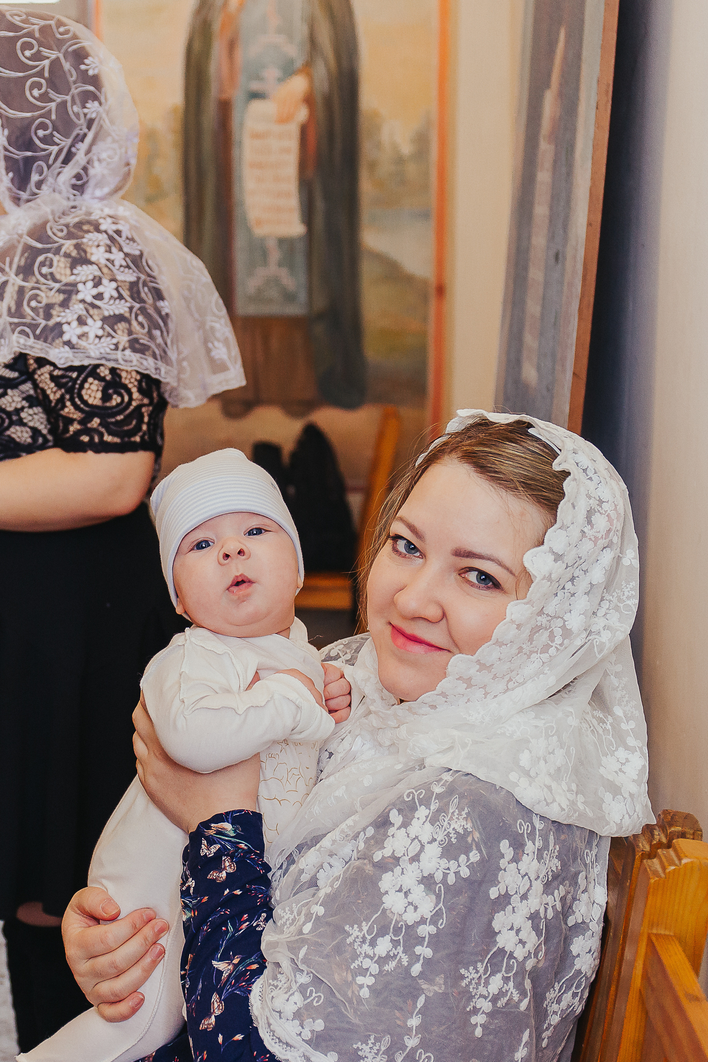 Крещение в Церкви Иконы Корсунской Божией Матери в с. Глинково. Фотограф новорожденных и детский в Сергиевом Посаде Кругликова Юлия