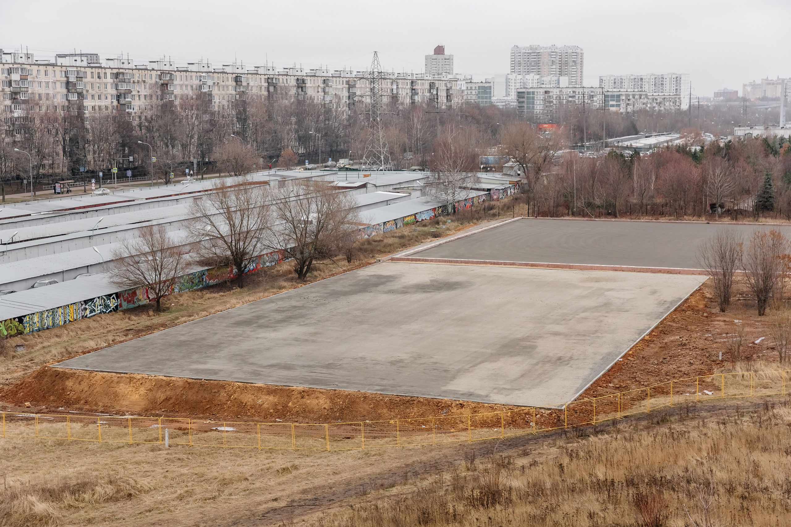 Строительство футбольных полей. Профессиональный фотограф Инесса Новикова в Москве