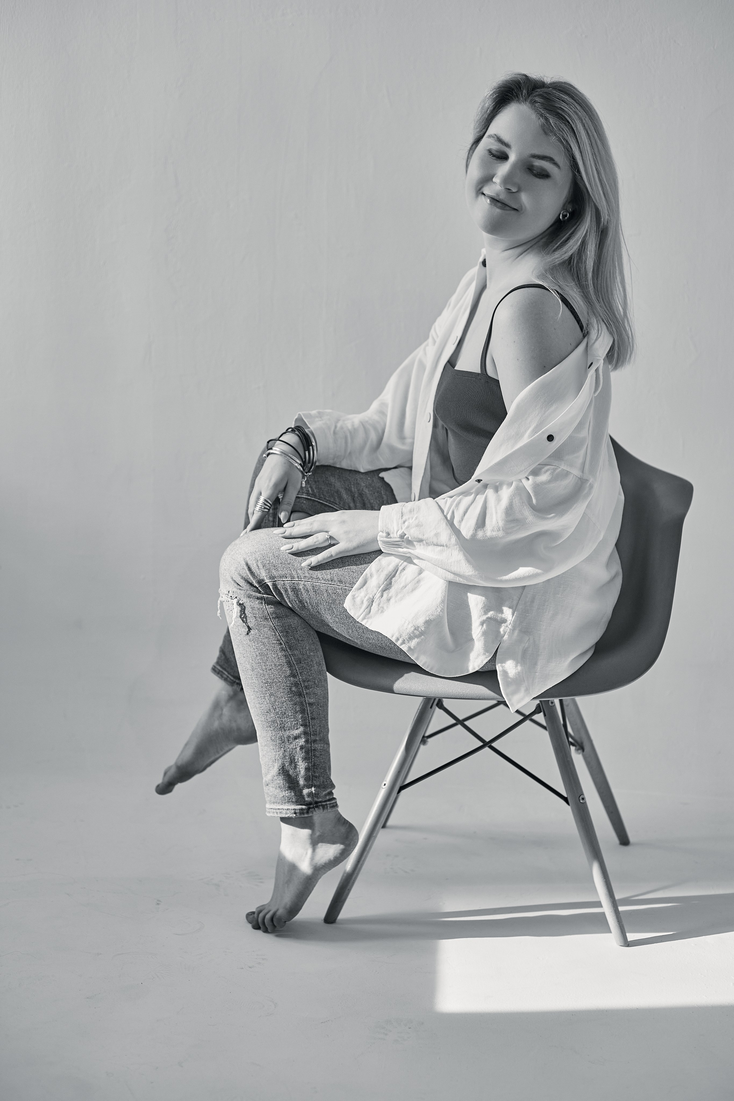 Студийная черно-белая фотосессия. Портретный фотограф Санкт-Петербург