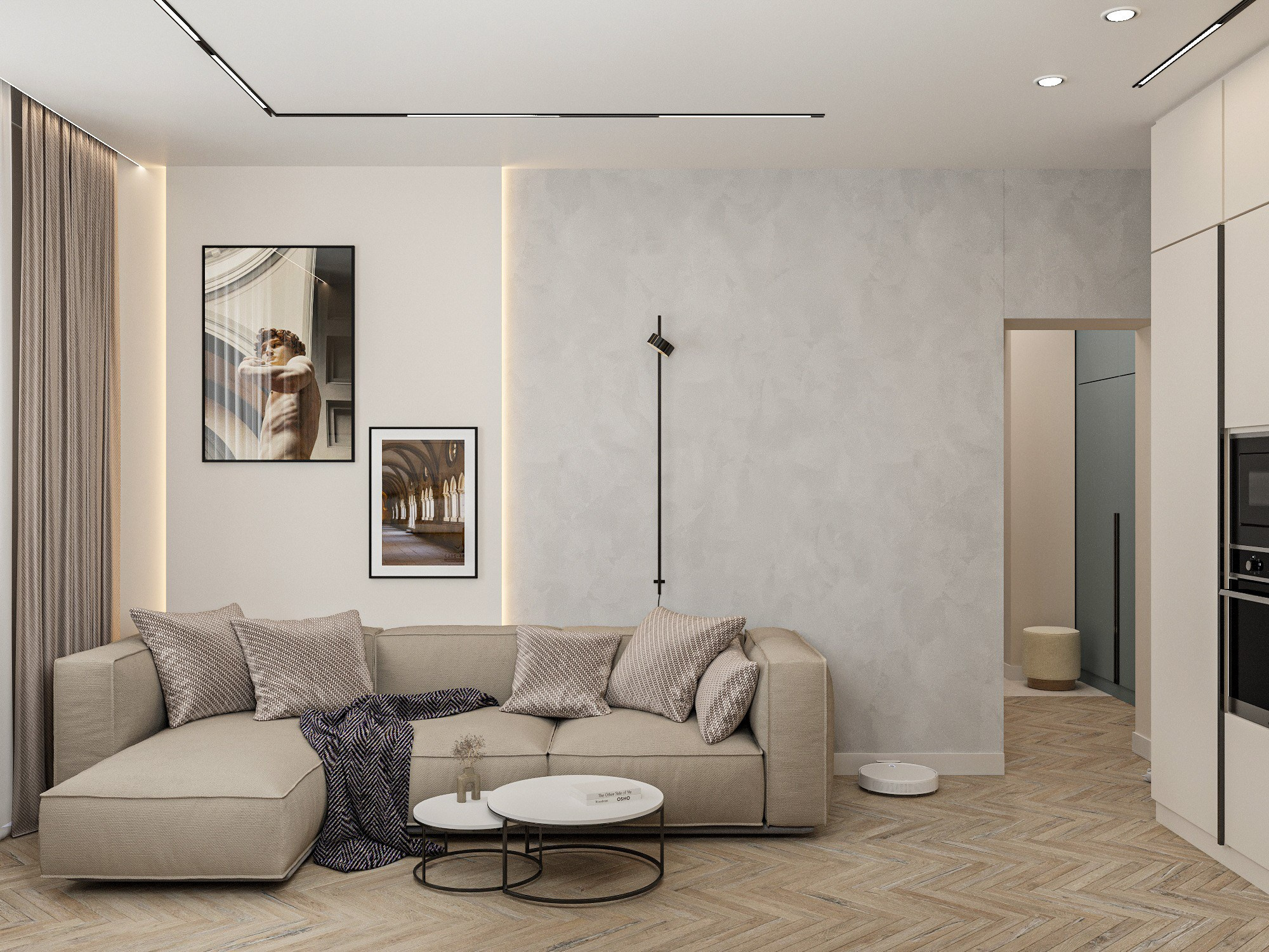 Квартира в светлых тонах г. Владивосток. Дизайн-проекты жилых и общественных пространств во Владивостоке