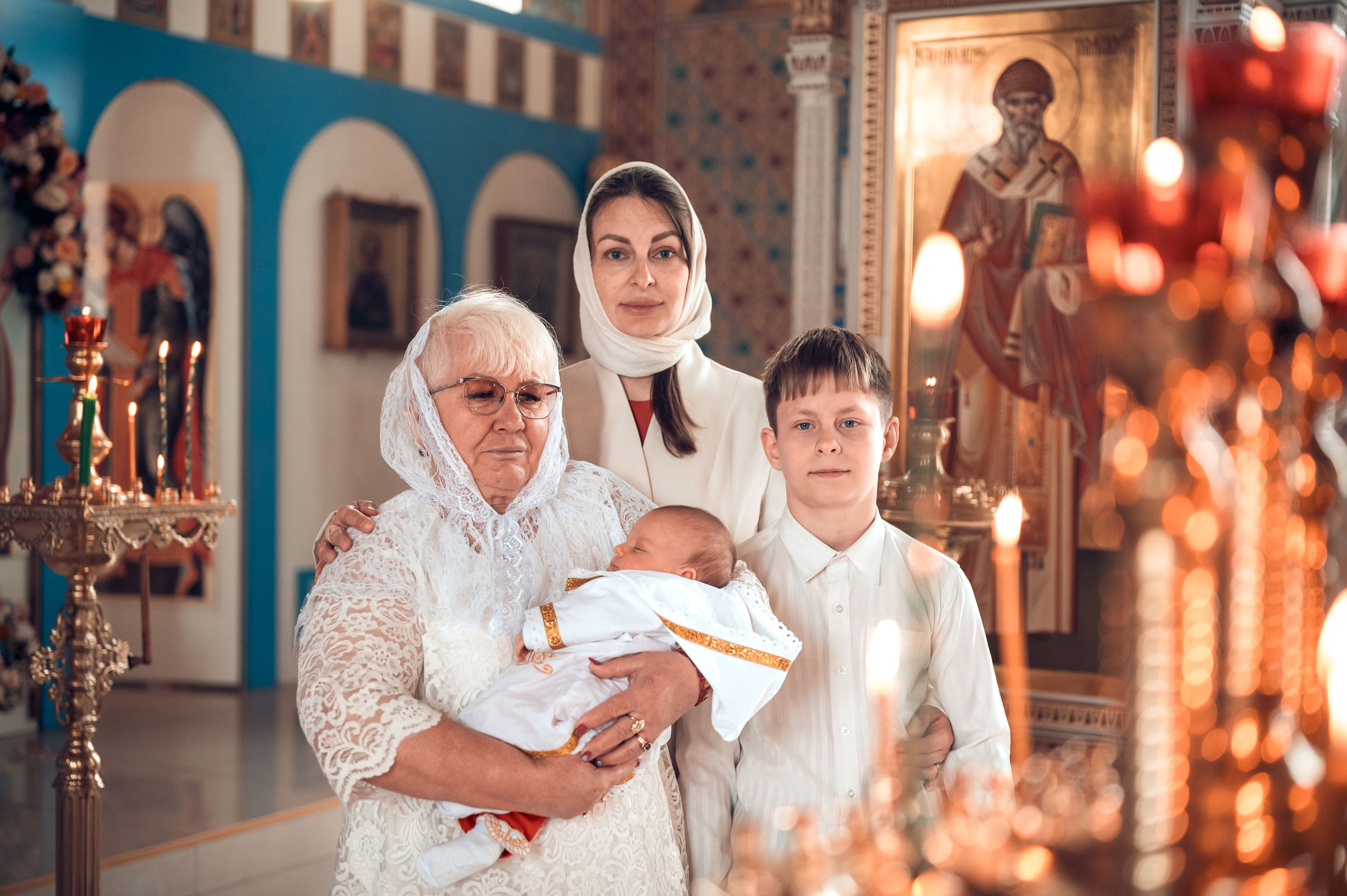 Таинство Крещения Трофима храм иконы Божией Матери «Неупиваемая Чаша». Фотограф на Таинство Венчания и Крещения в Краснодаре Абрамова Людмила