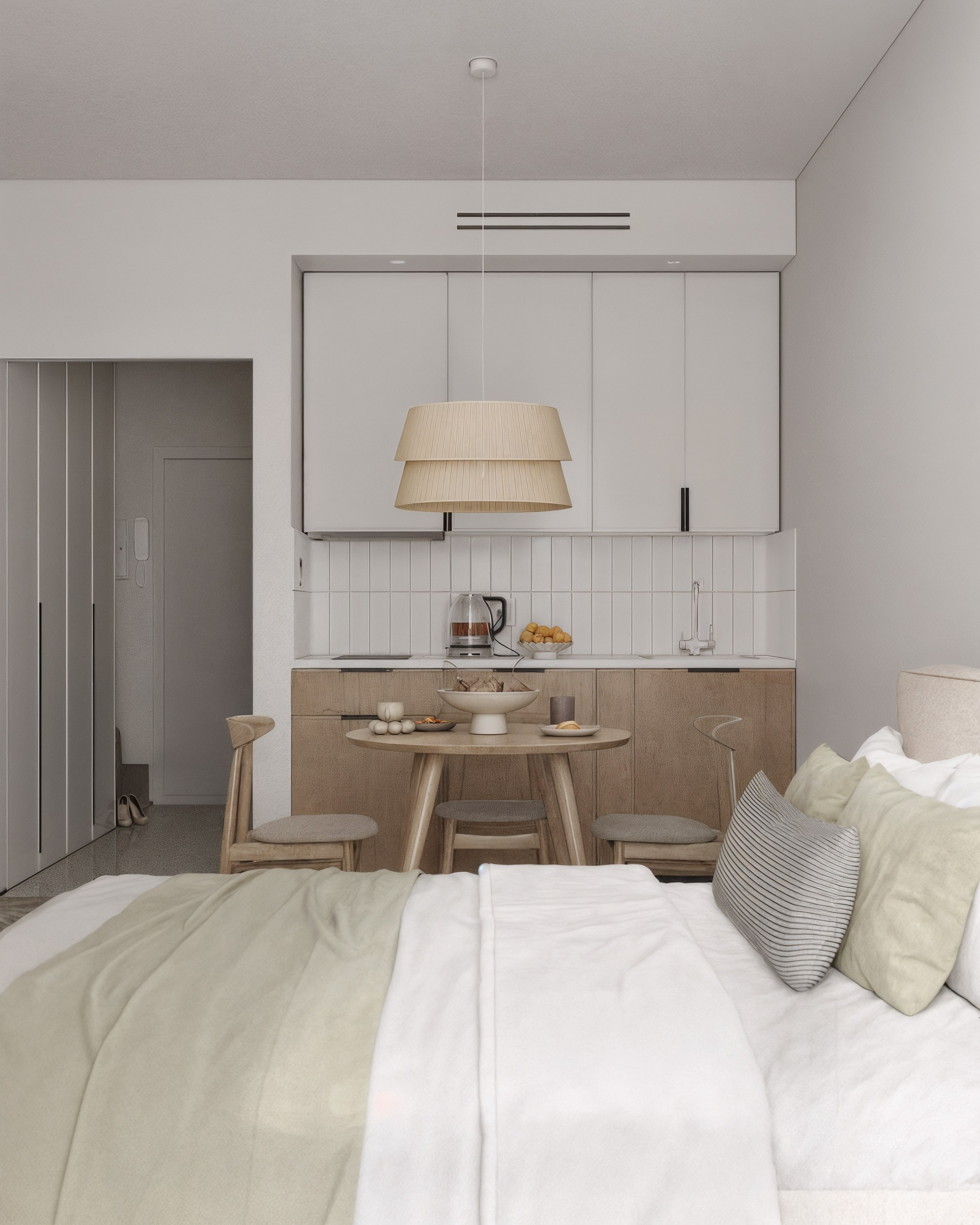 Апартаменты в Нижнем Новгороде, 2024. 3D визуализация интерьера и архитектурной среды