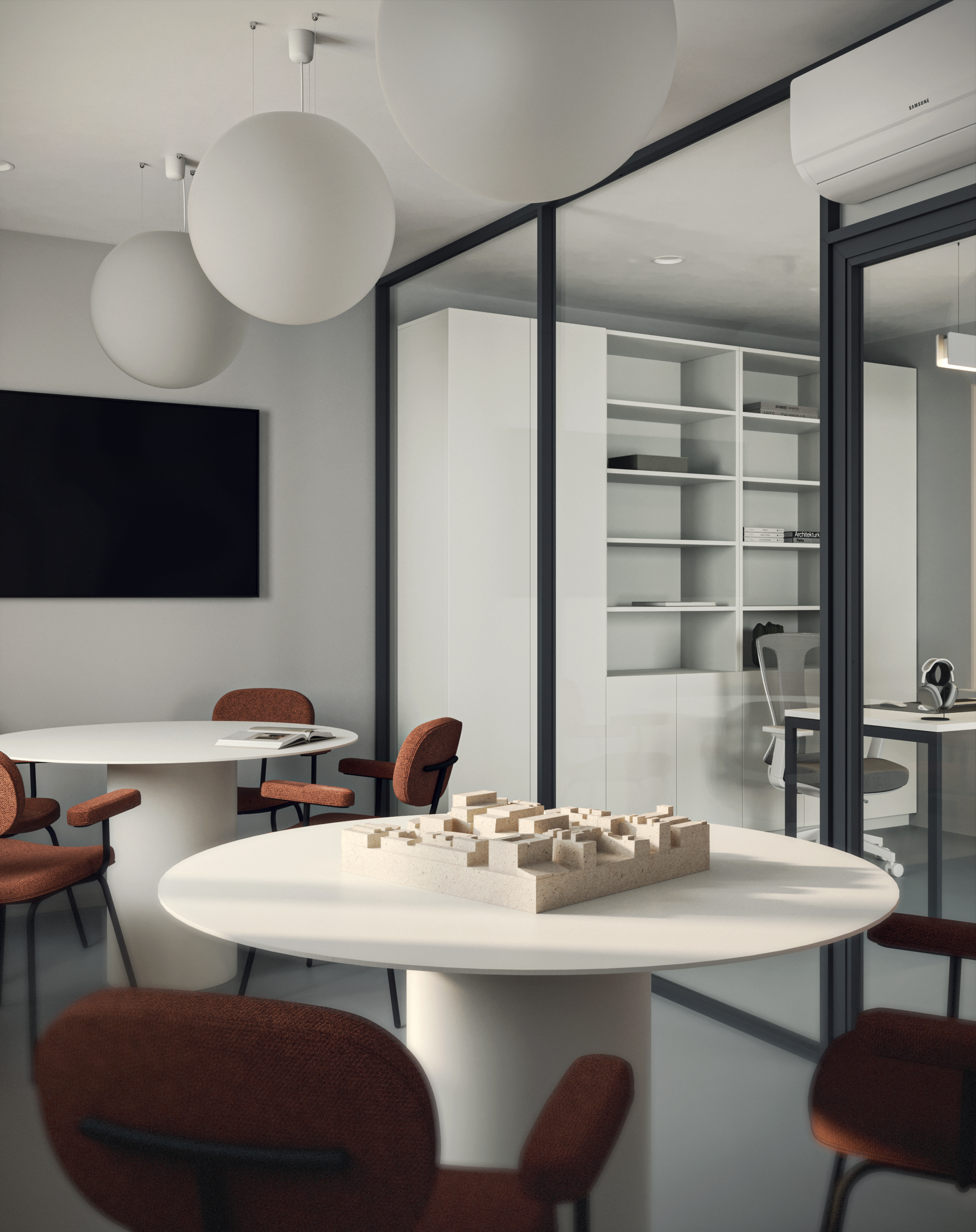 Office interior design. Cg artist Shchapov Dmitry