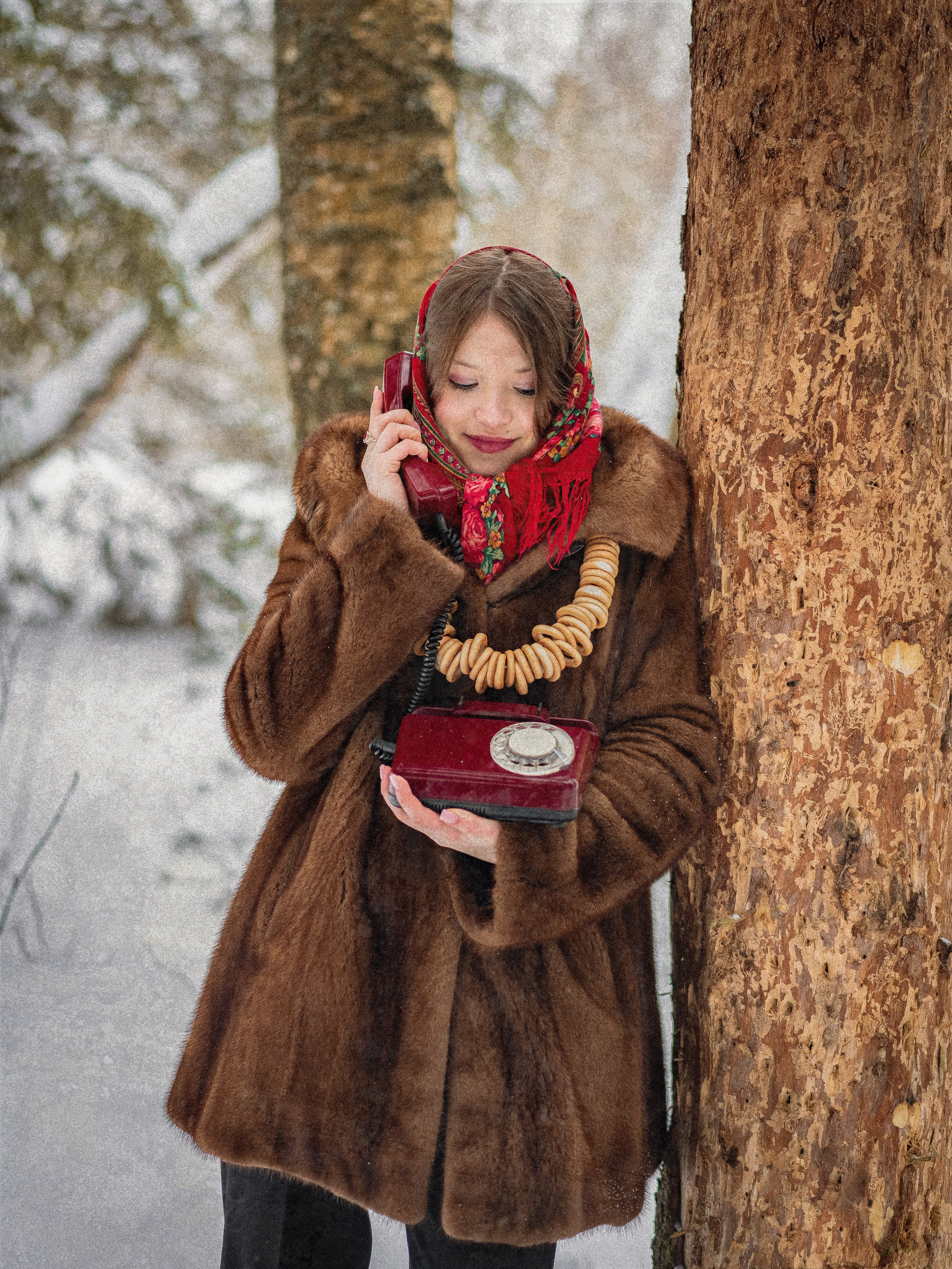 Ольга — фотосессия в зимнем стиле. Фотограф Москва