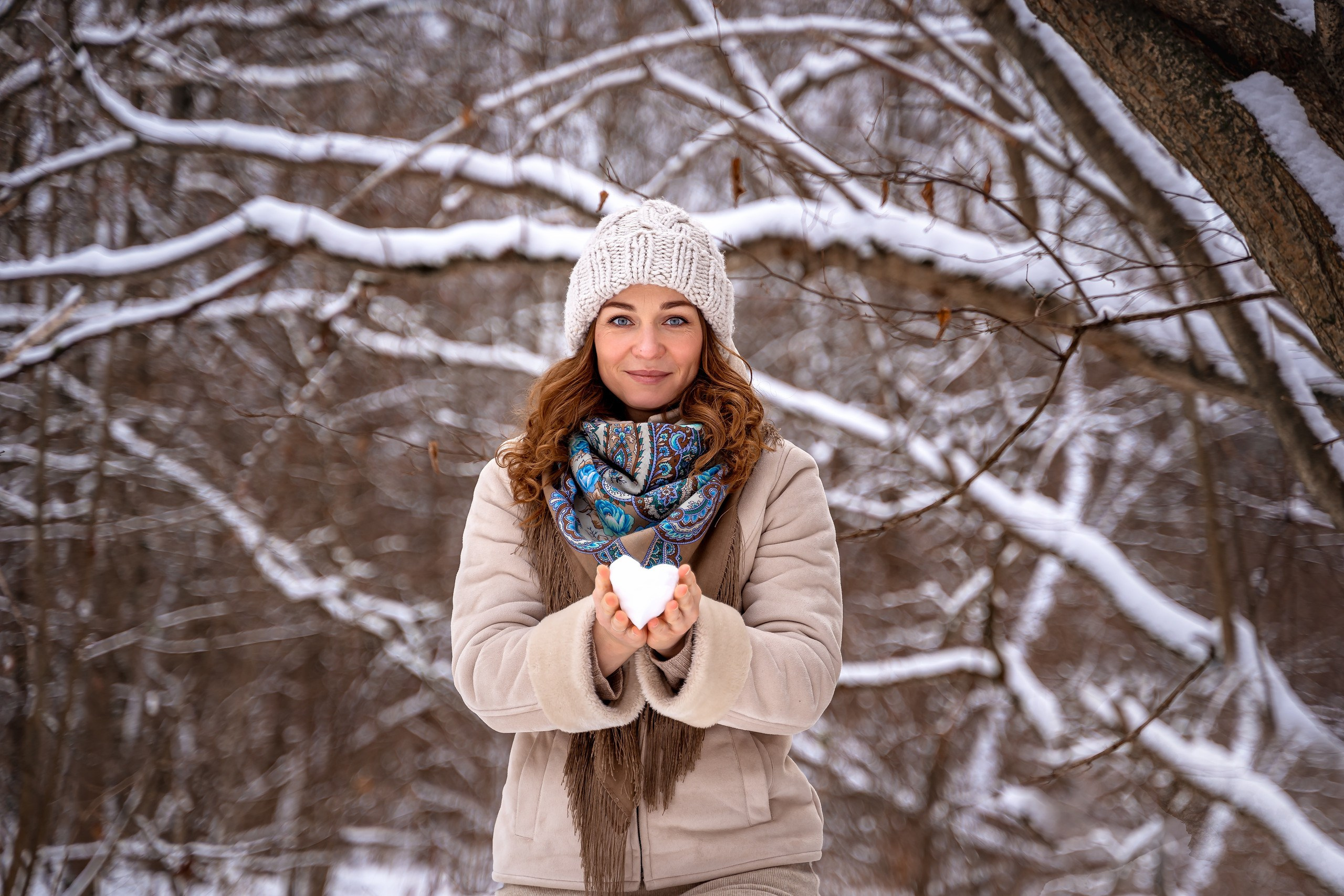 В зимнем лесу. Портретный фотограф в Москве Юлия Красовская