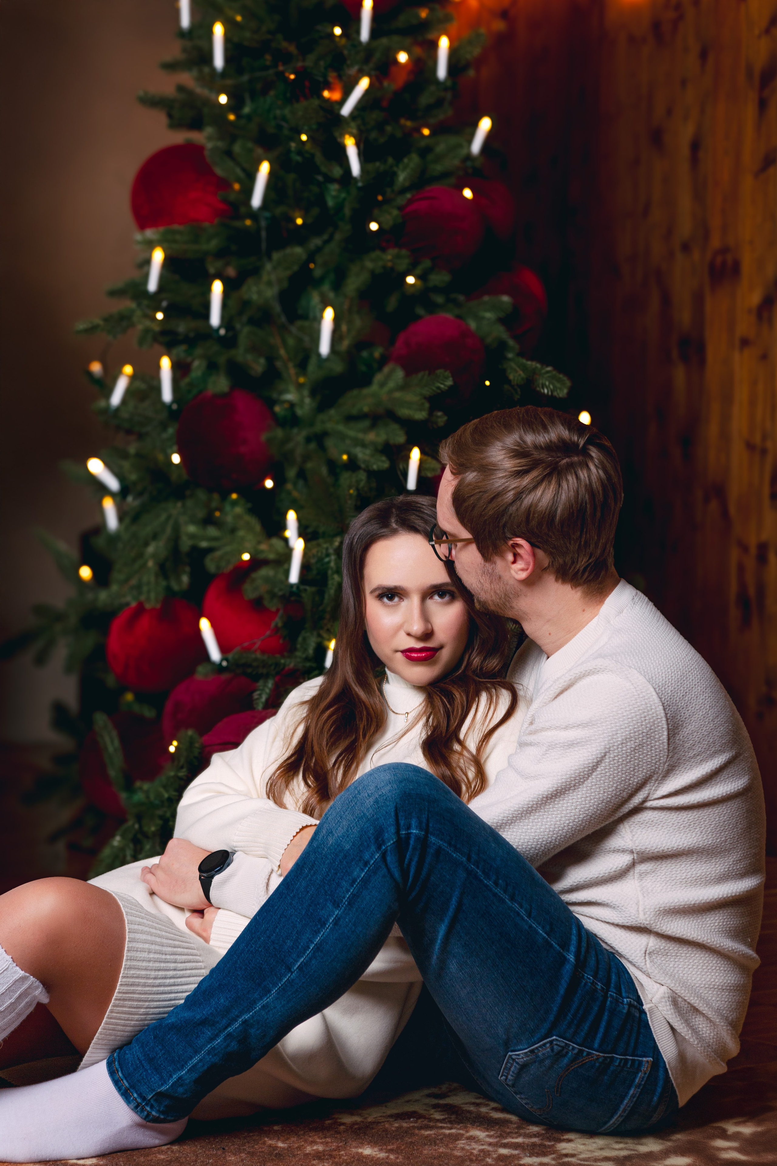 Новогодняя Love story фотосессия в студии Photohub Минск