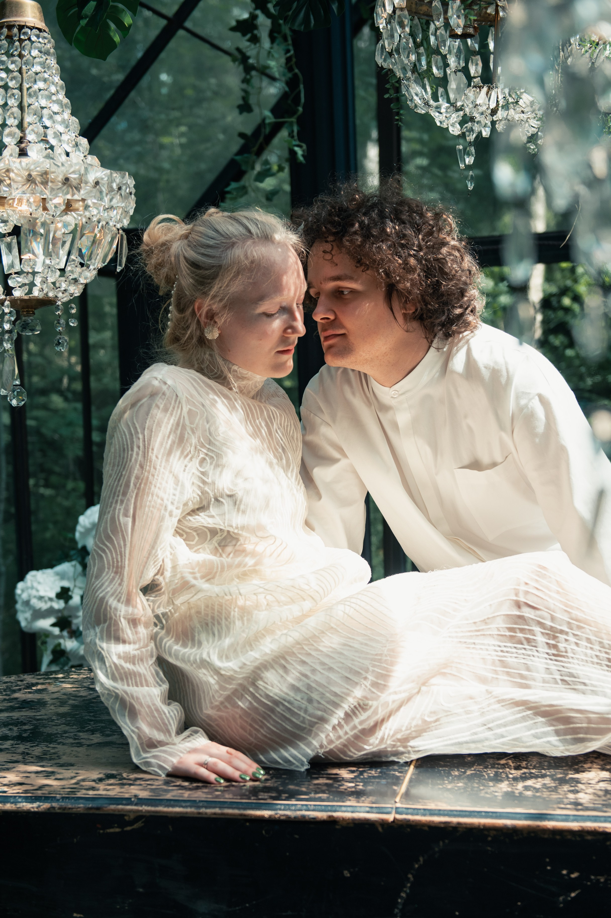 Романтическая съемка в оранжерее и домике на дереве. Семейный фотограф в Москве Анна Коропова