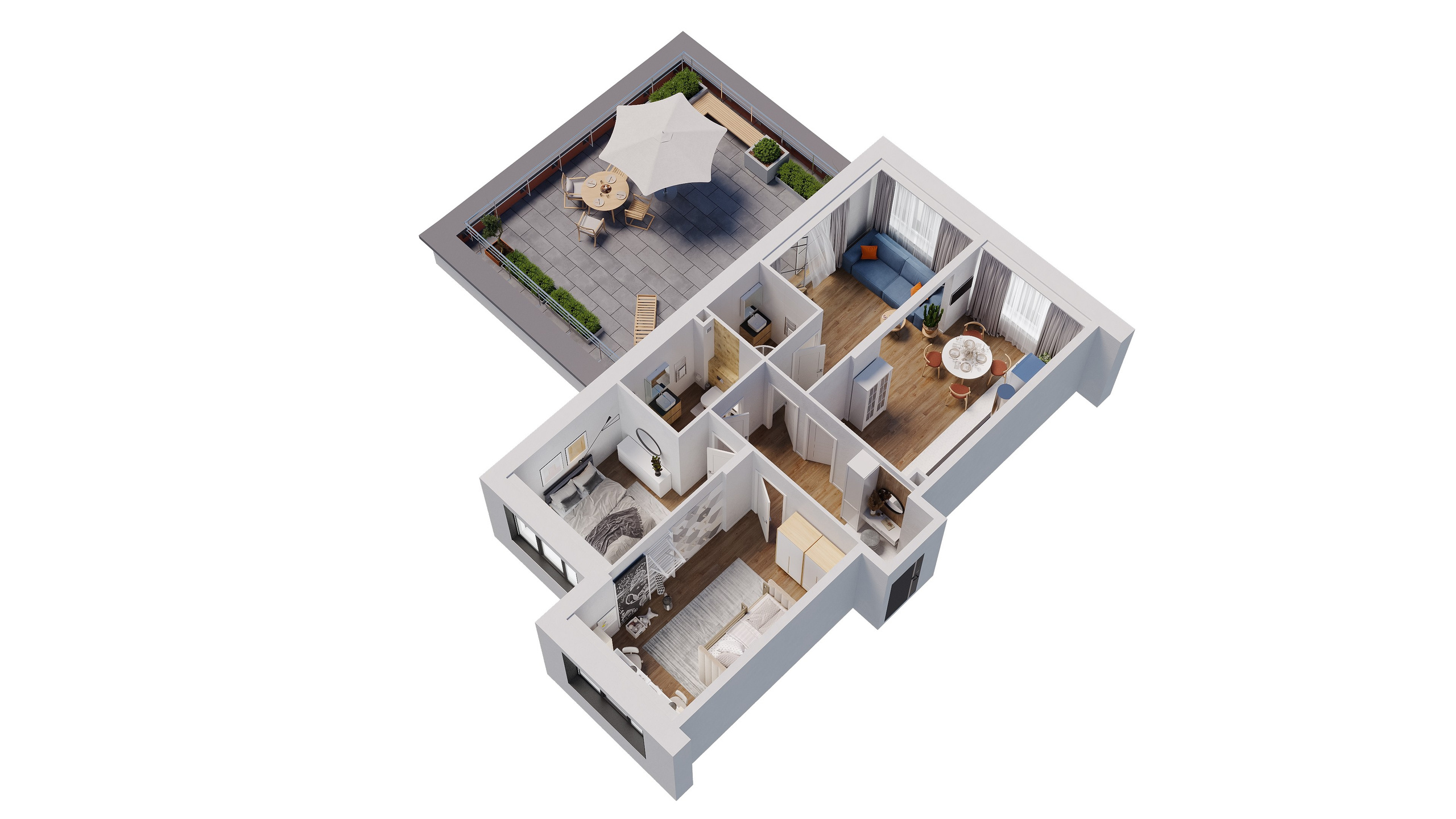 3D планировки. 3D визуализация интерьера и архитектурной среды