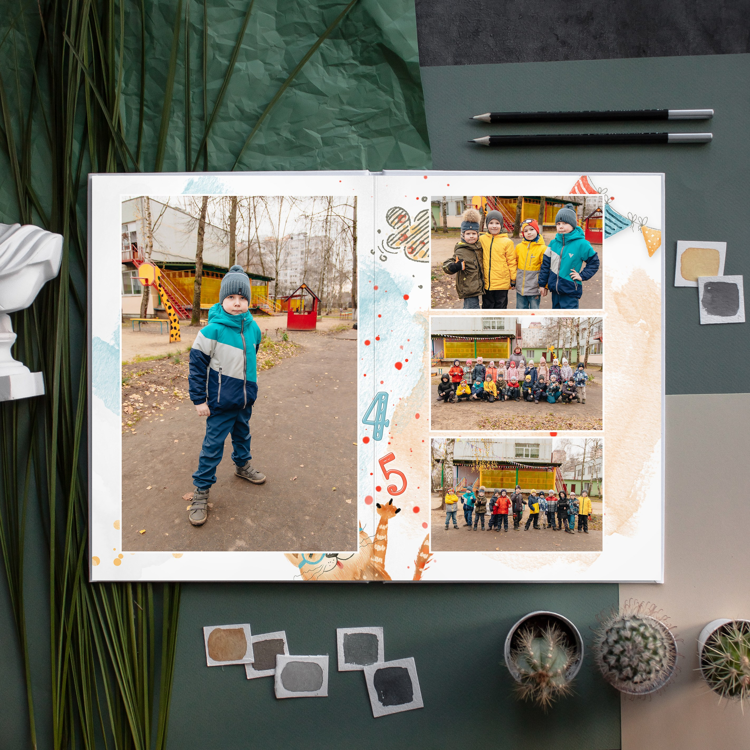 ЛАЙТ 3 разворота. Выпускные альбомы для детского сада и школы в Москве