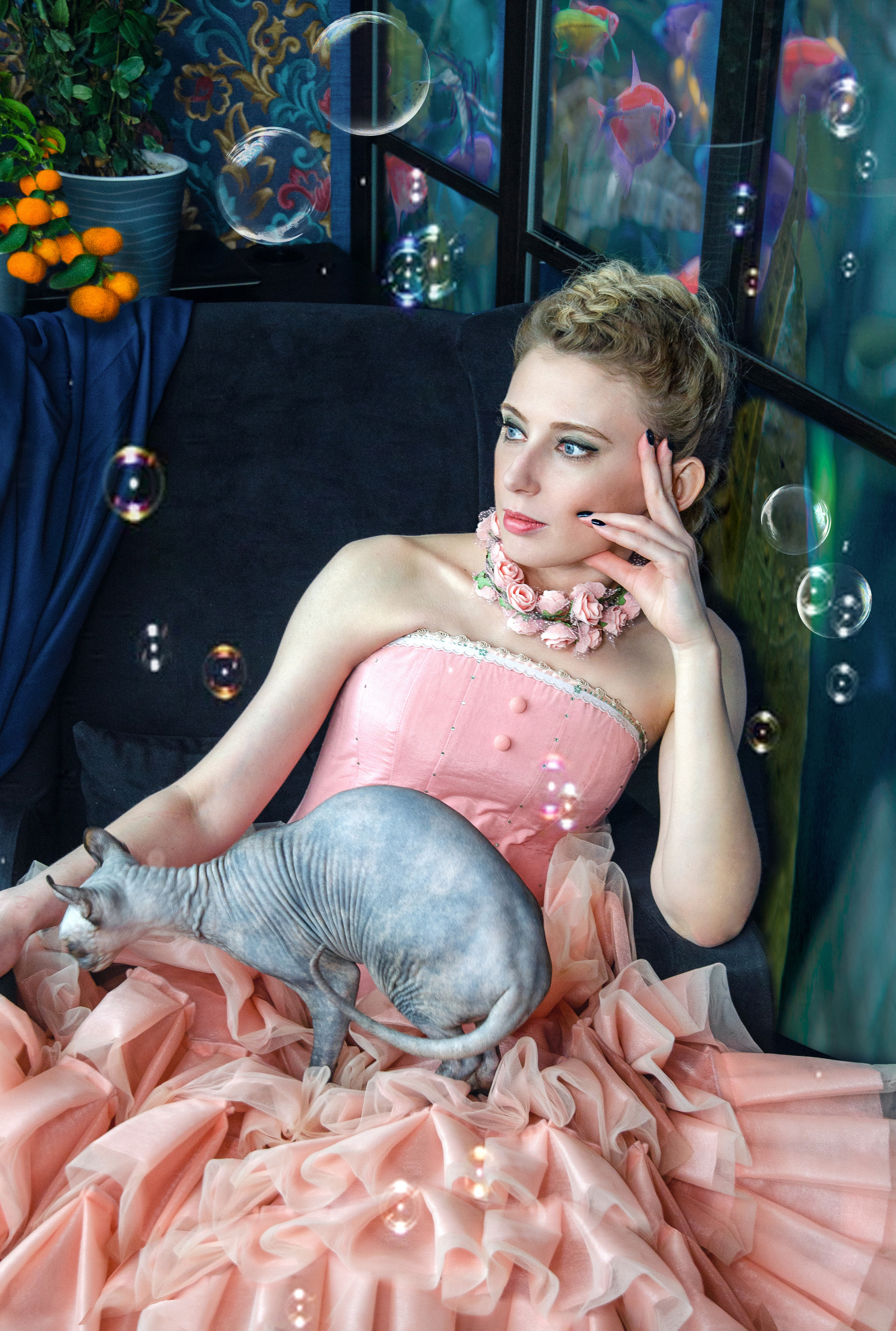 Арт проект с игуаной, сфинксом и питоном). Семейный и детский фотограф в детских садах и школах