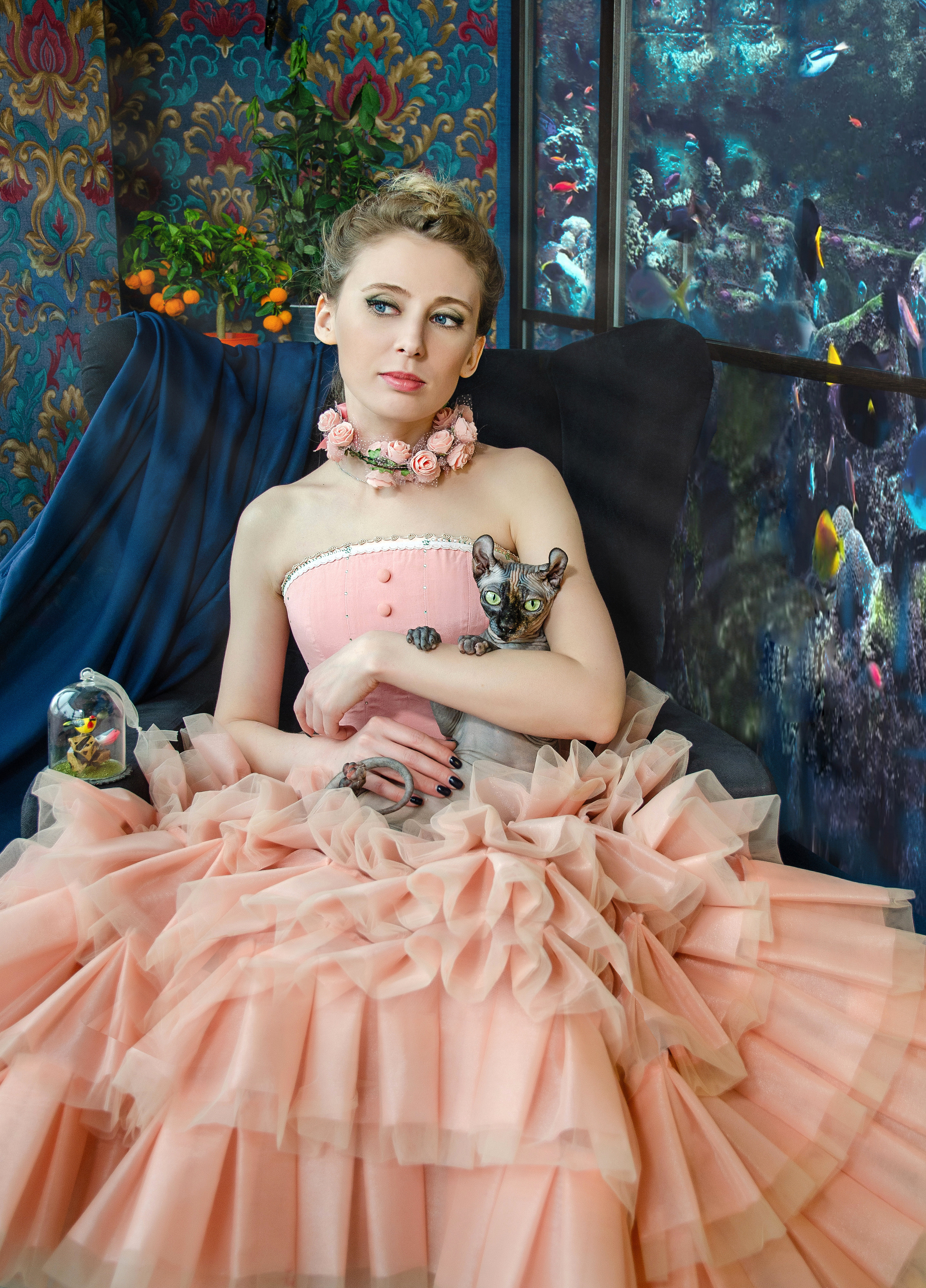 Арт проект с игуаной, сфинксом и питоном). Семейный и детский фотограф в детских садах и школах