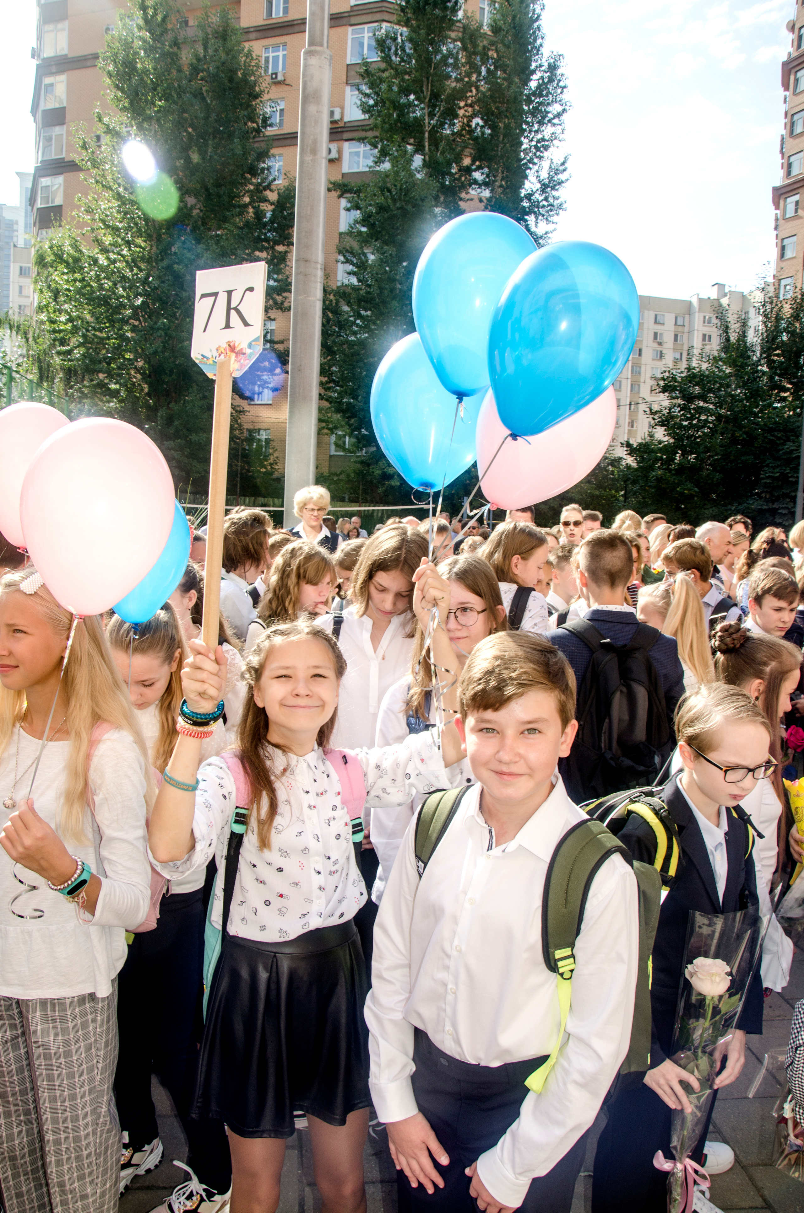 Школьная линейка на 1 сентября, фотограф Голубева Наталья, Москва, Гбой школа "Интеграл".