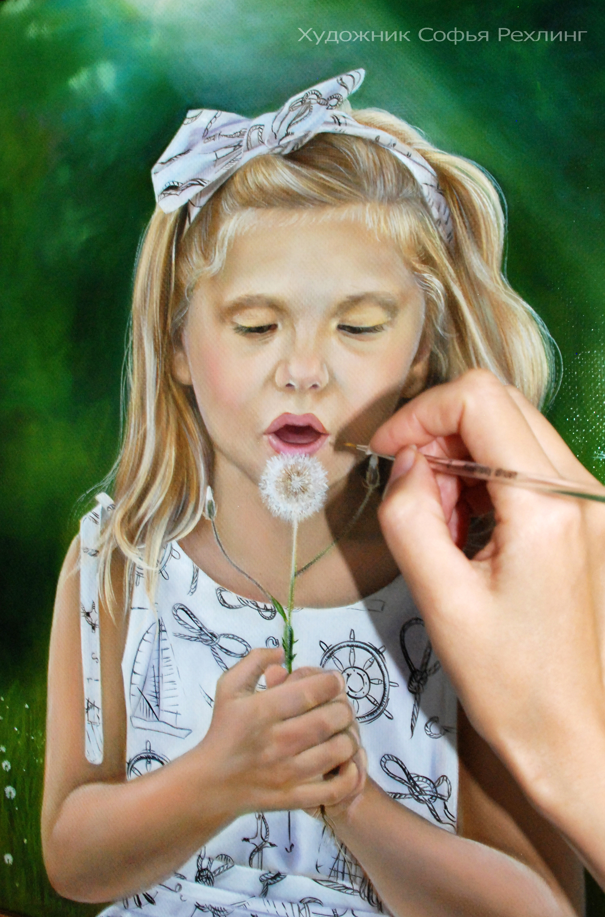 Children’s portrait 40×50 cm → view. Portraits and paintings to order
