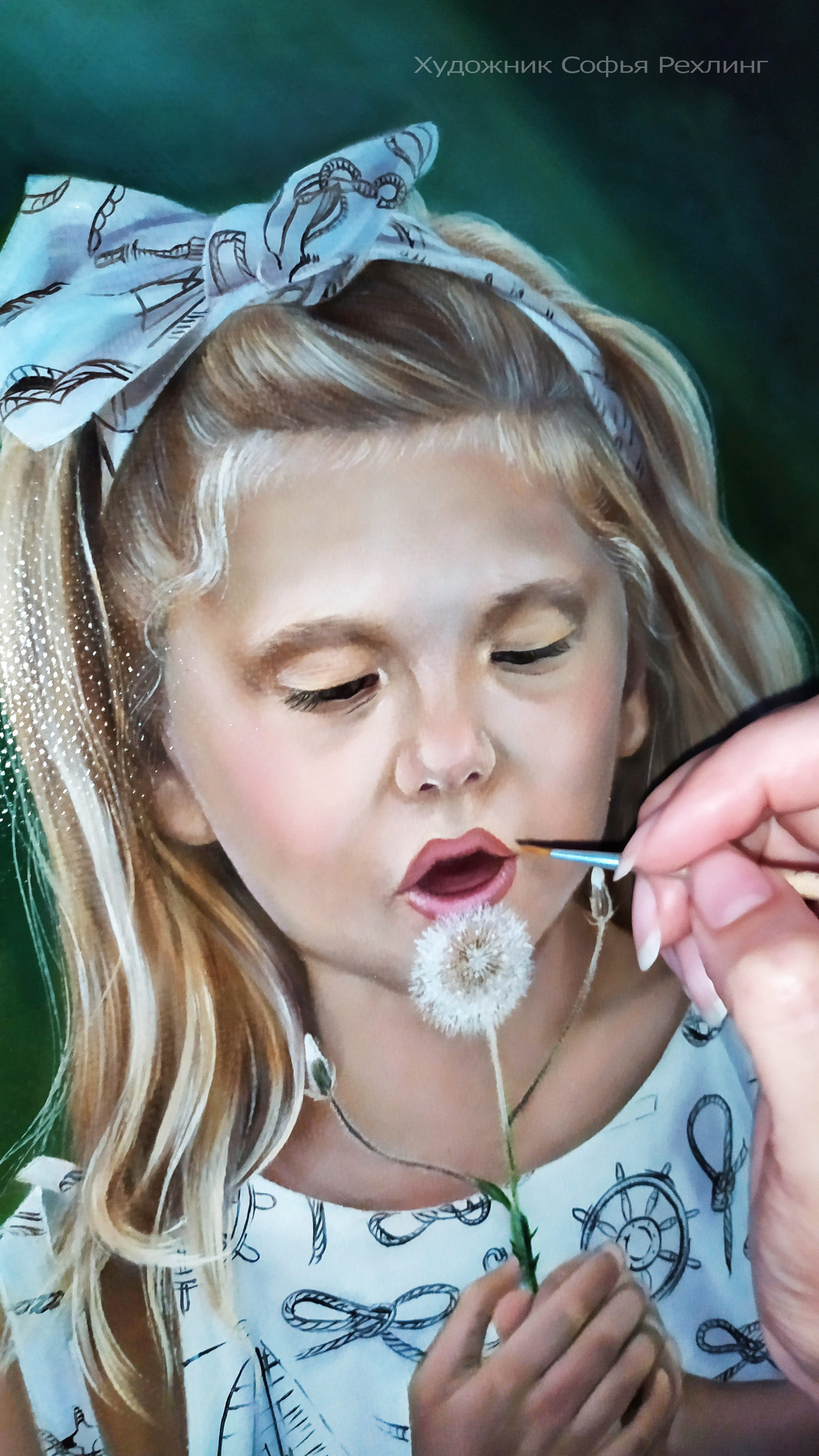 Children’s portrait 40×50 cm → view. Portraits and paintings to order