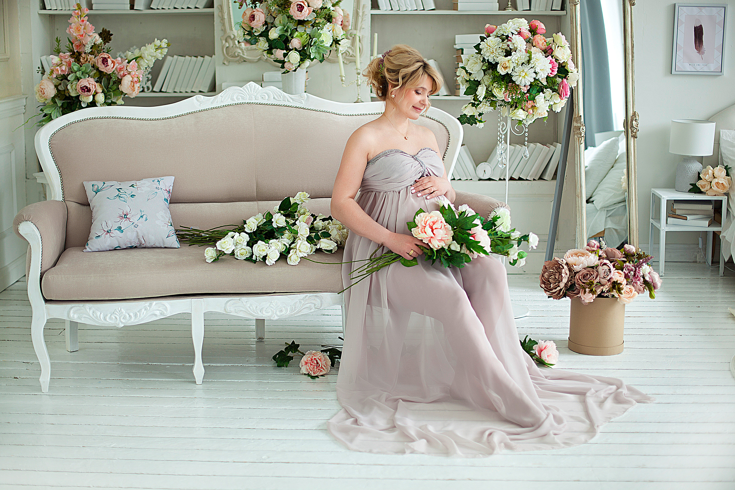 Беременная съемка 26−32 недели. Фотограф новорожденных и детей до года в Новосибирске Ka