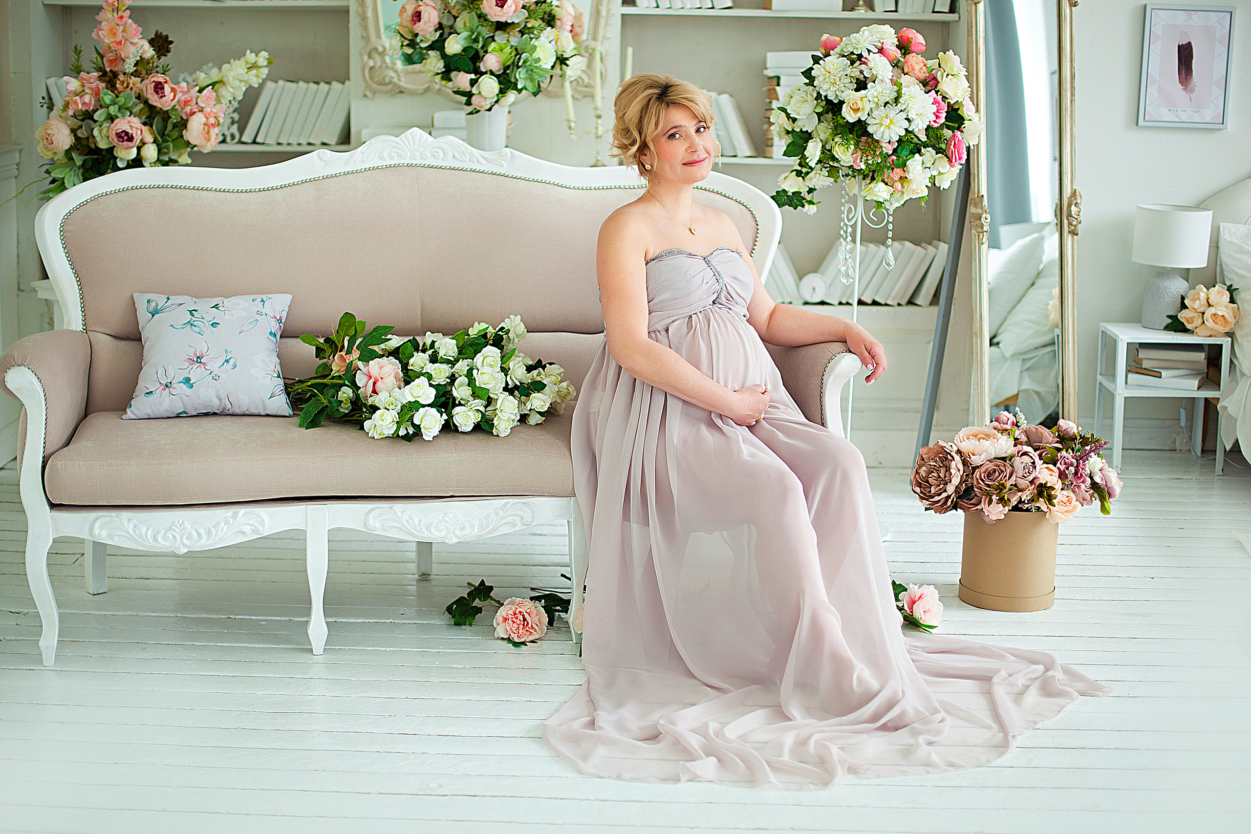 Беременная съемка 26−32 недели. Фотограф новорожденных и детей до года в Новосибирске Ka