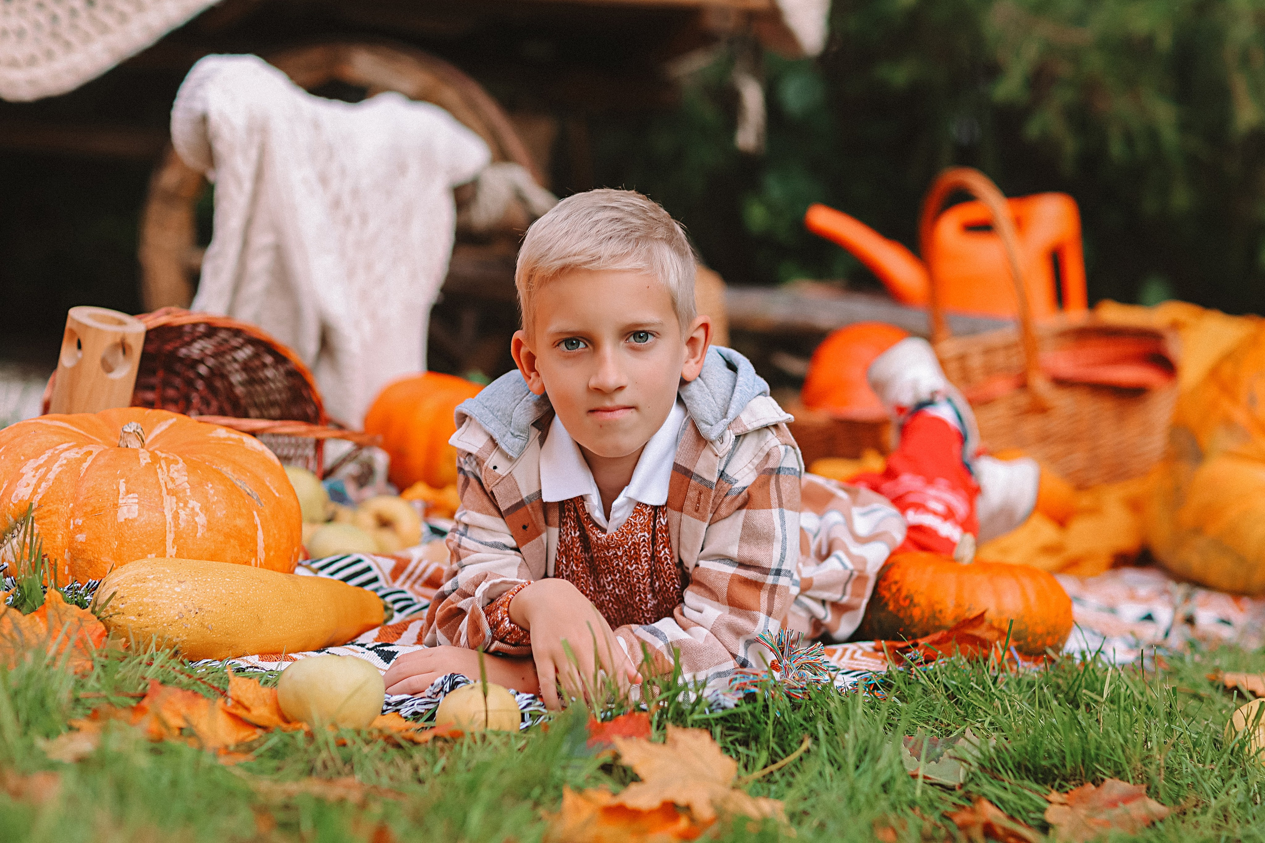 Тыквы. Семейный фотограф Тюмень, фотограф на роды Салмина Мария
