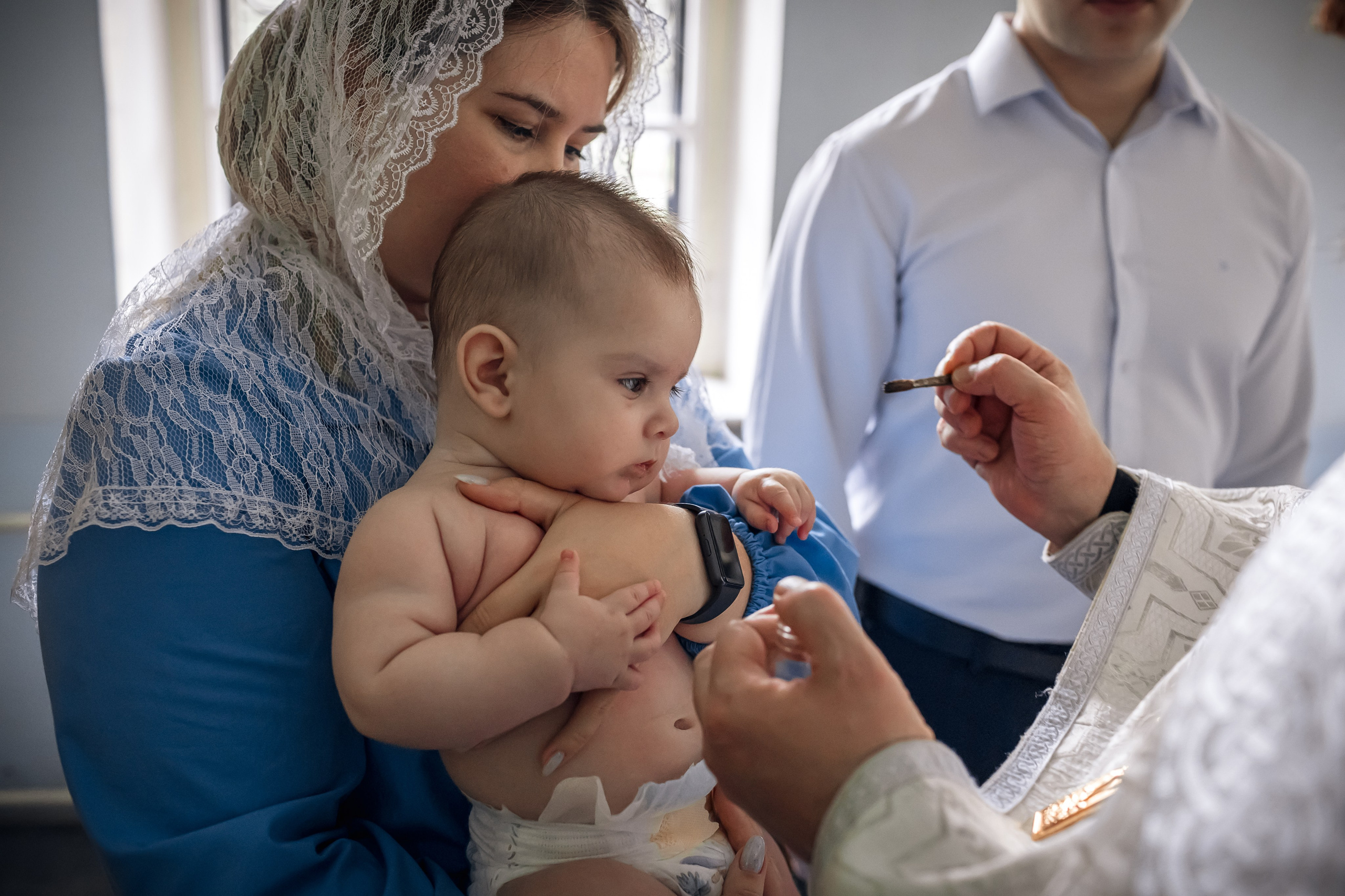 Крещение в Храме Влахернской иконы Божией Матери в Кузьминках. Профессиональный фотограф в Москве и Мо Мария Шантарёва