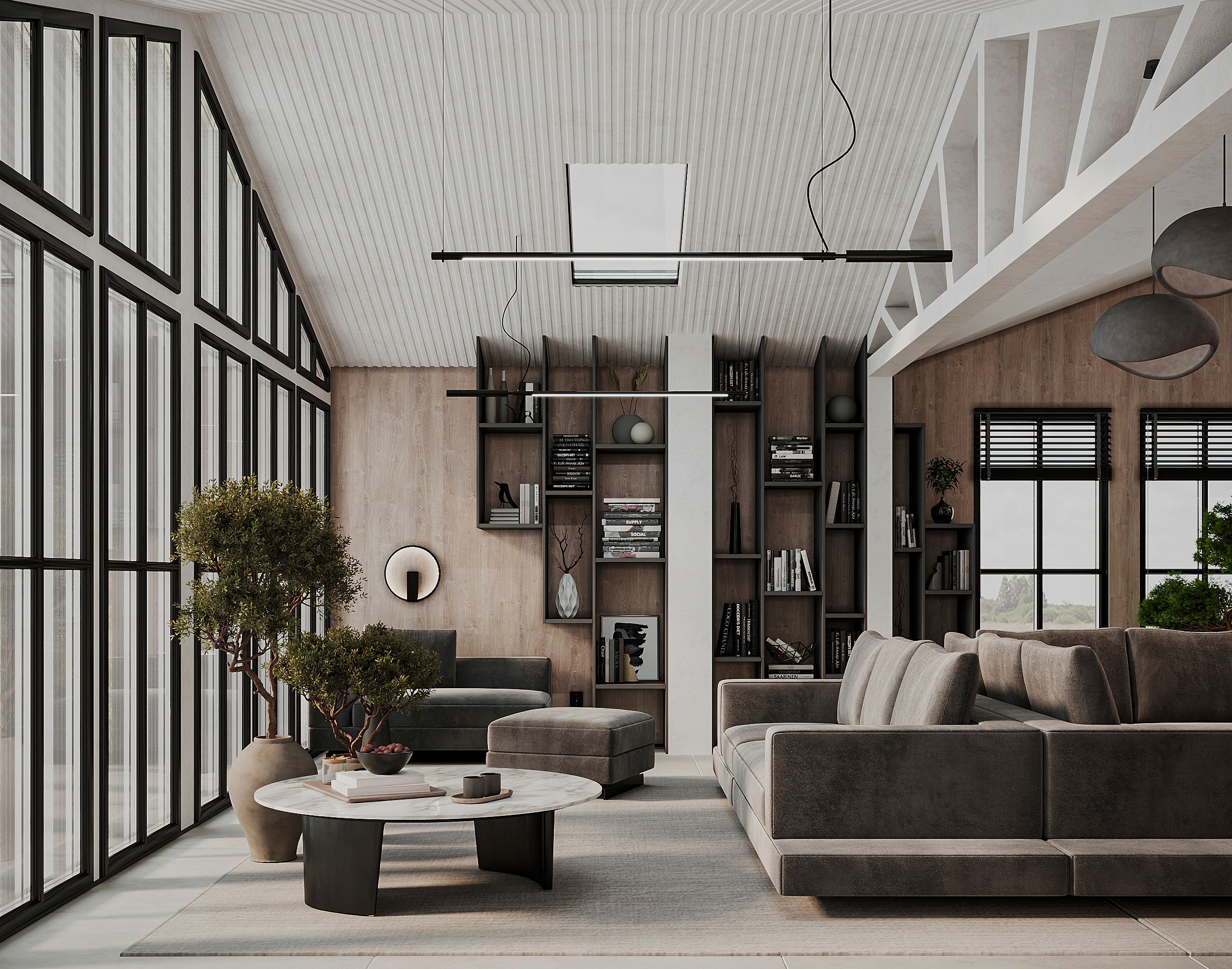 Кухня — Гостиная и прихожая в одном помещении 🤍