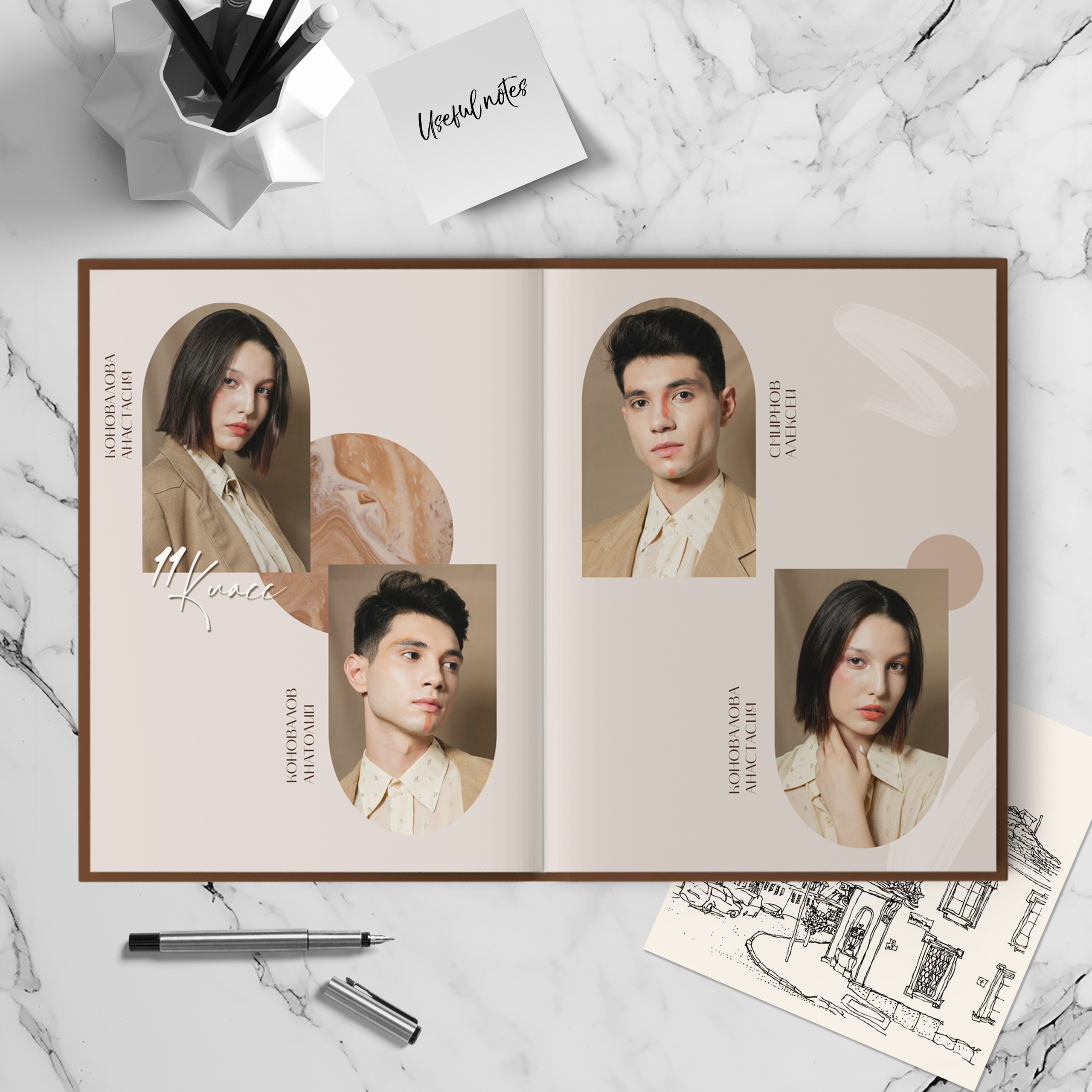 Альбом до 30 разворотов для 9 и 11 класса. Школьный фотограф Троицк