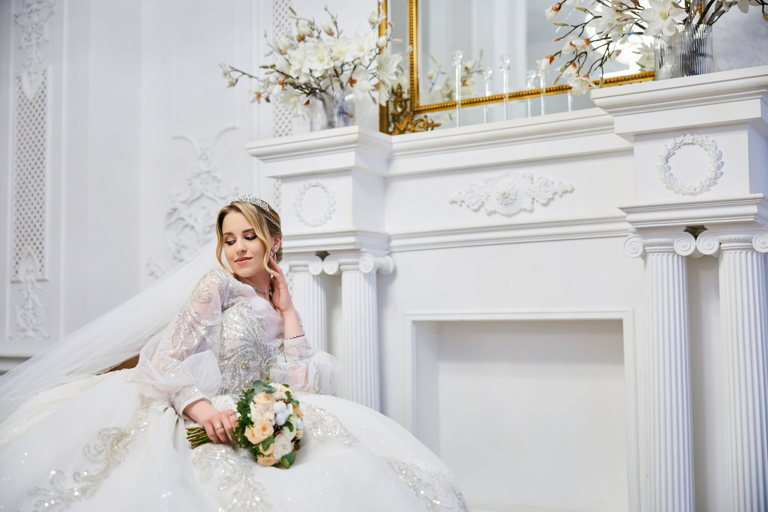 Свадебная фотосессия в студии. Свадебный фотограф Сергей Колбинский