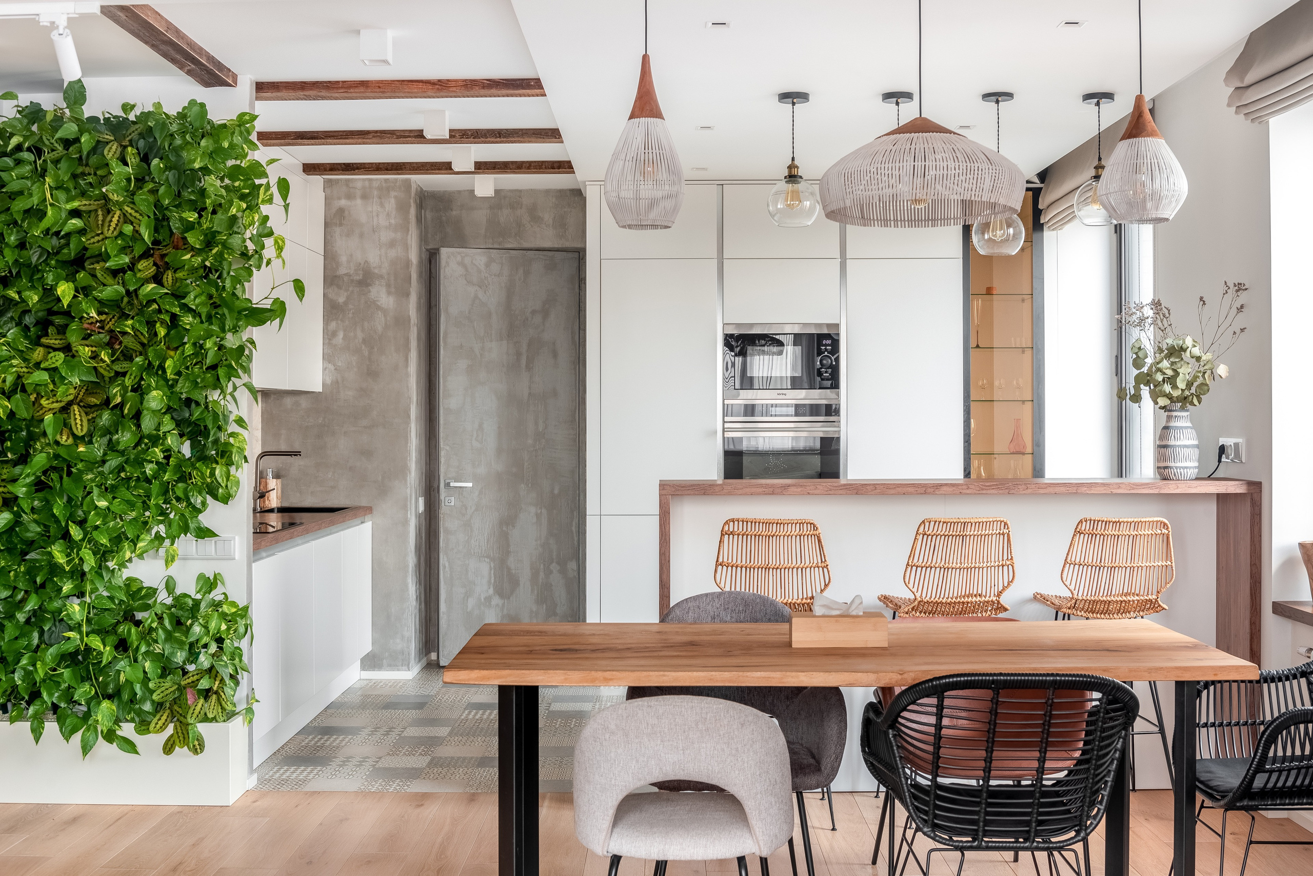 The interior of the apartment is 125 sq.m in the LCD Savelovsky City. Commercial photographer | Anton Ermakov