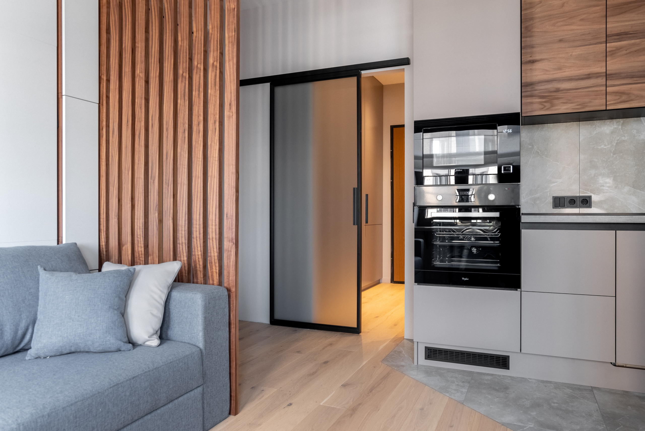 Studio apartment of 29 sq.m in the residential complex Savelovsky City. Commercial photographer | Anton Ermakov