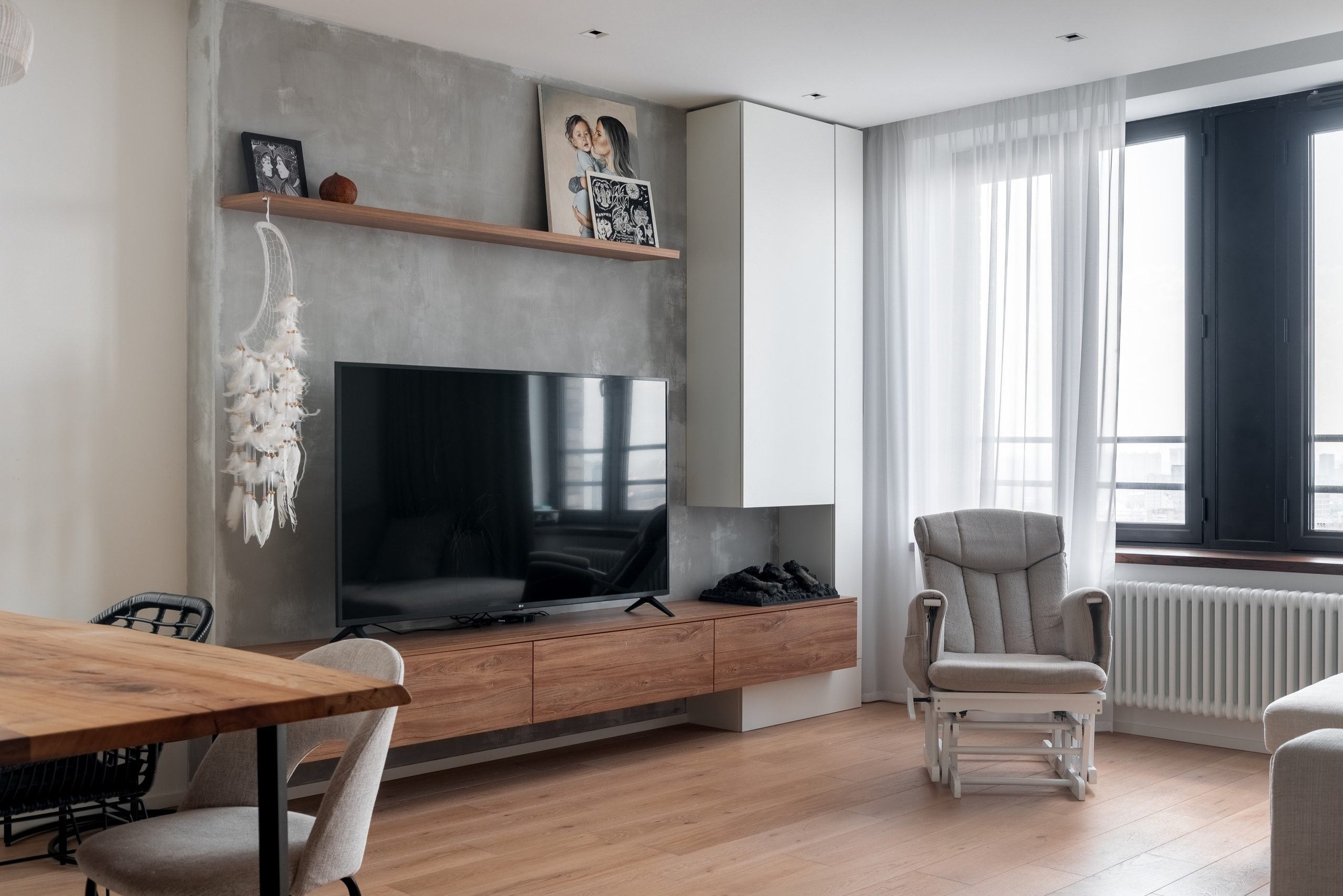 The interior of the apartment is 125 sq.m in the LCD Savelovsky City. Commercial photographer | Anton Ermakov