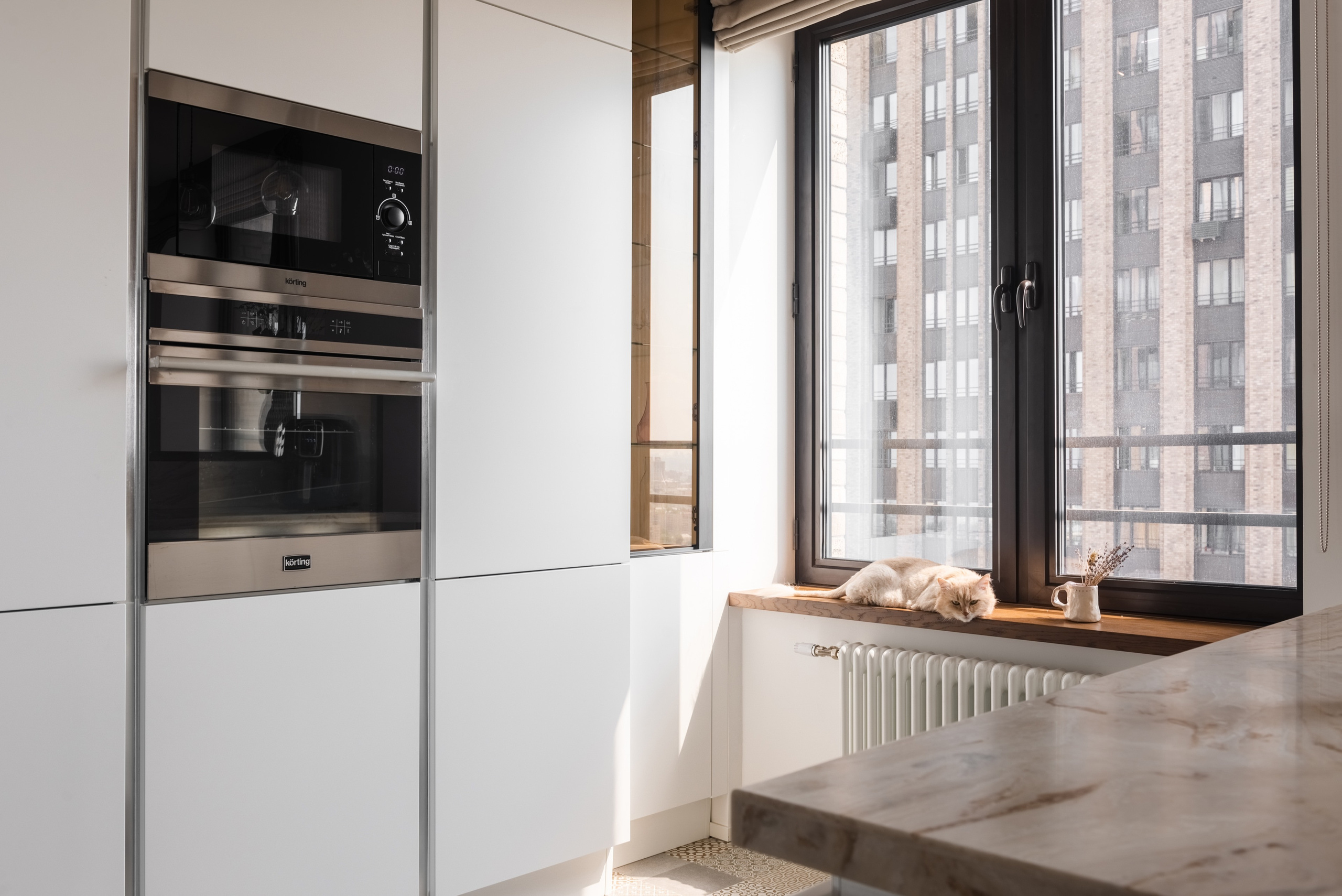 The interior of the apartment is 125 sq.m in the LCD Savelovsky City. Commercial photographer | Anton Ermakov