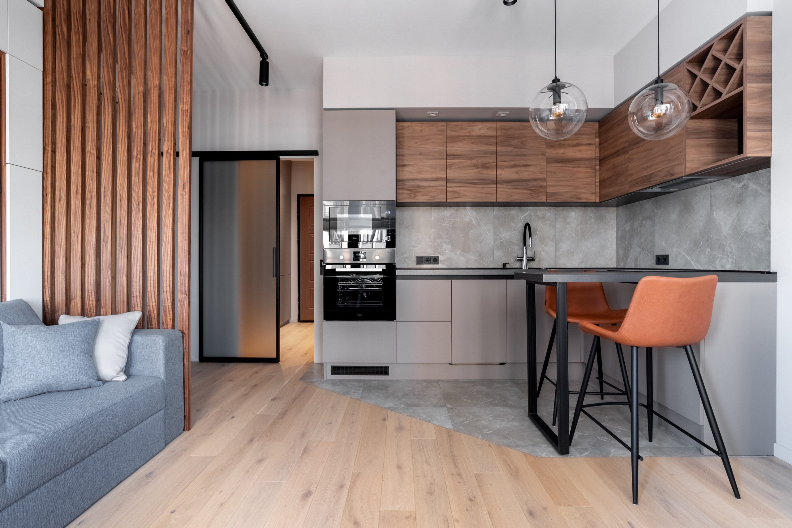 Studio apartment of 29 sq.m in the residential complex Savelovsky City. Commercial photographer | Anton Ermakov