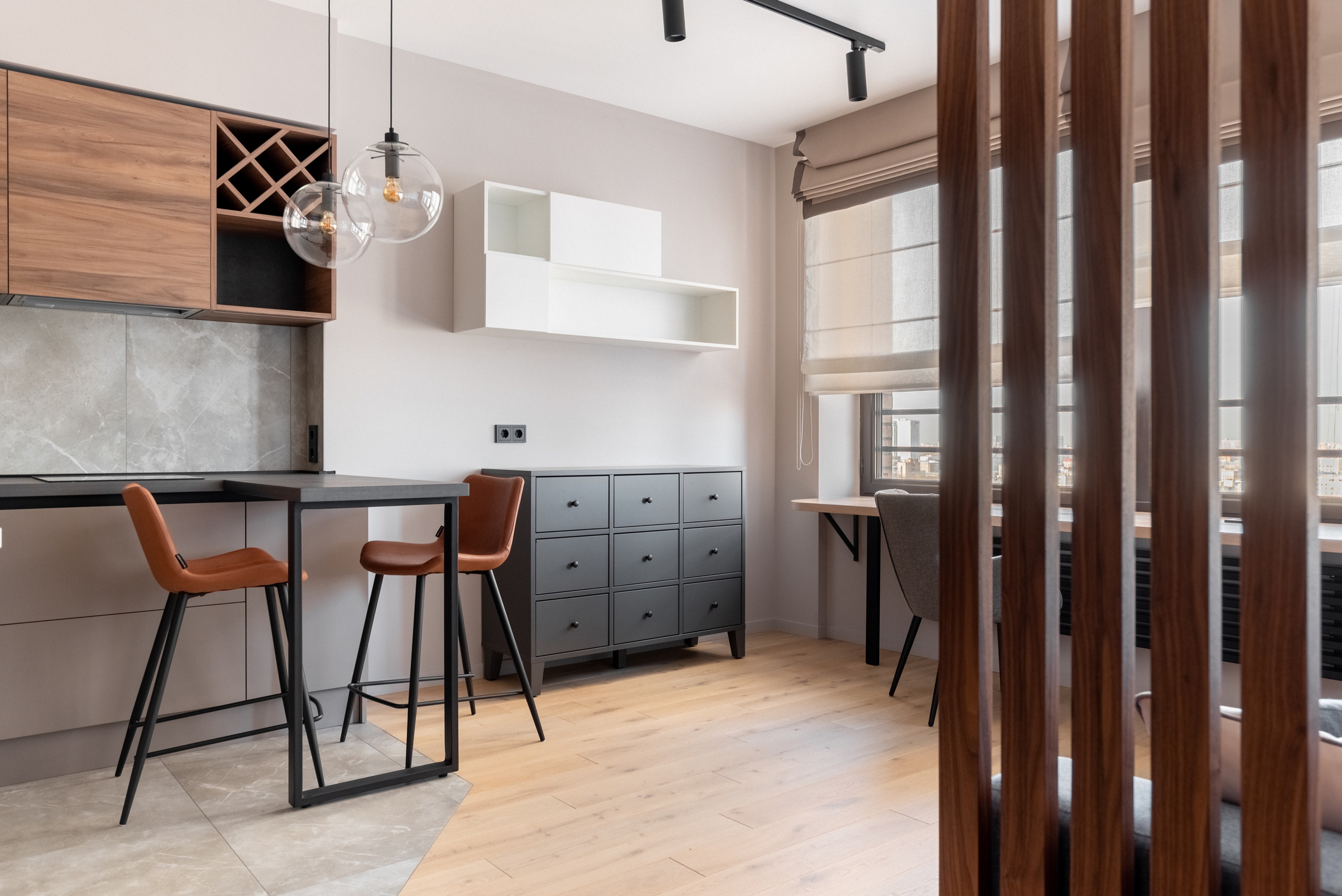 Studio apartment of 29 sq.m in the residential complex Savelovsky City. Commercial photographer | Anton Ermakov