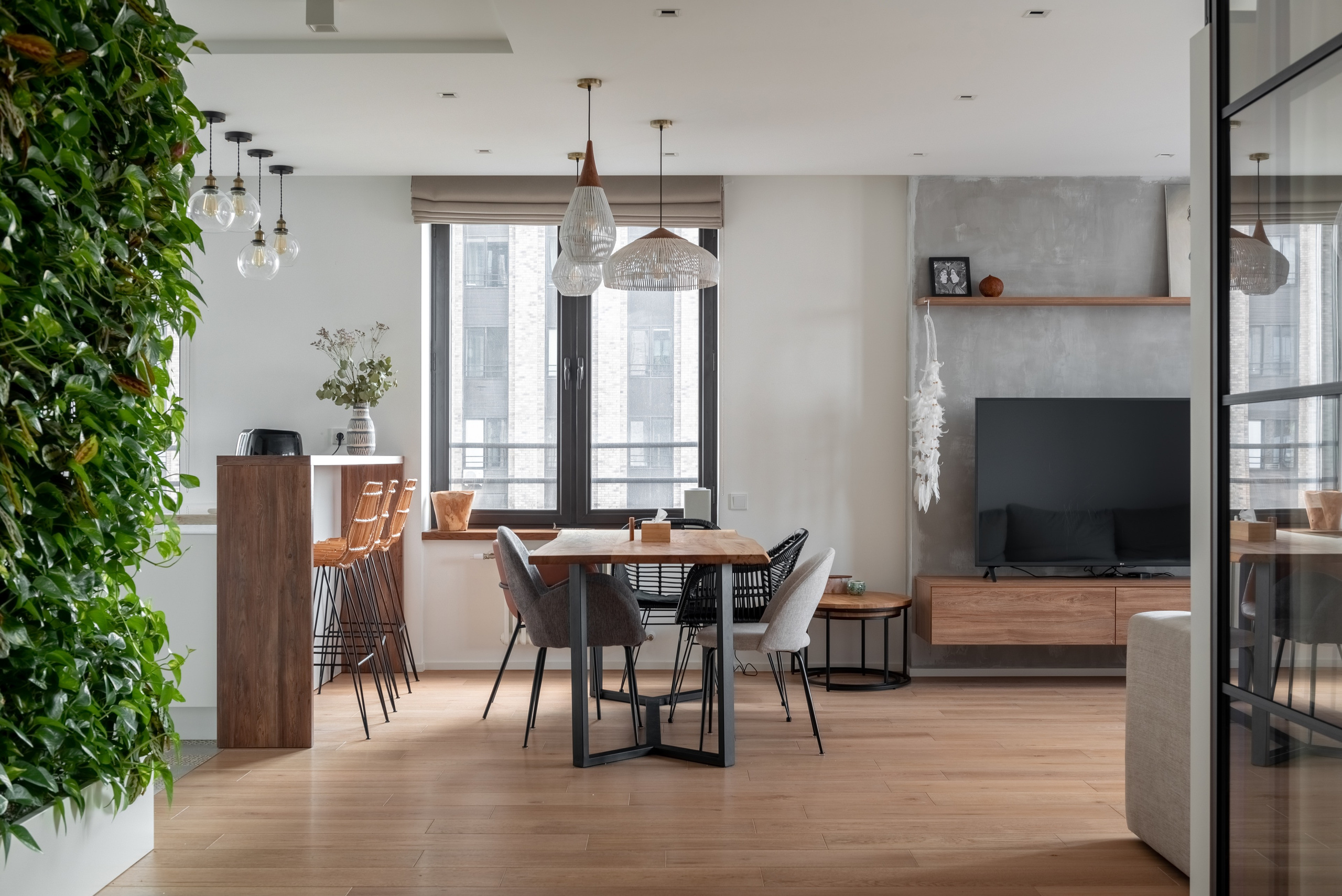 The interior of the apartment is 125 sq.m in the LCD Savelovsky City. Commercial photographer | Anton Ermakov