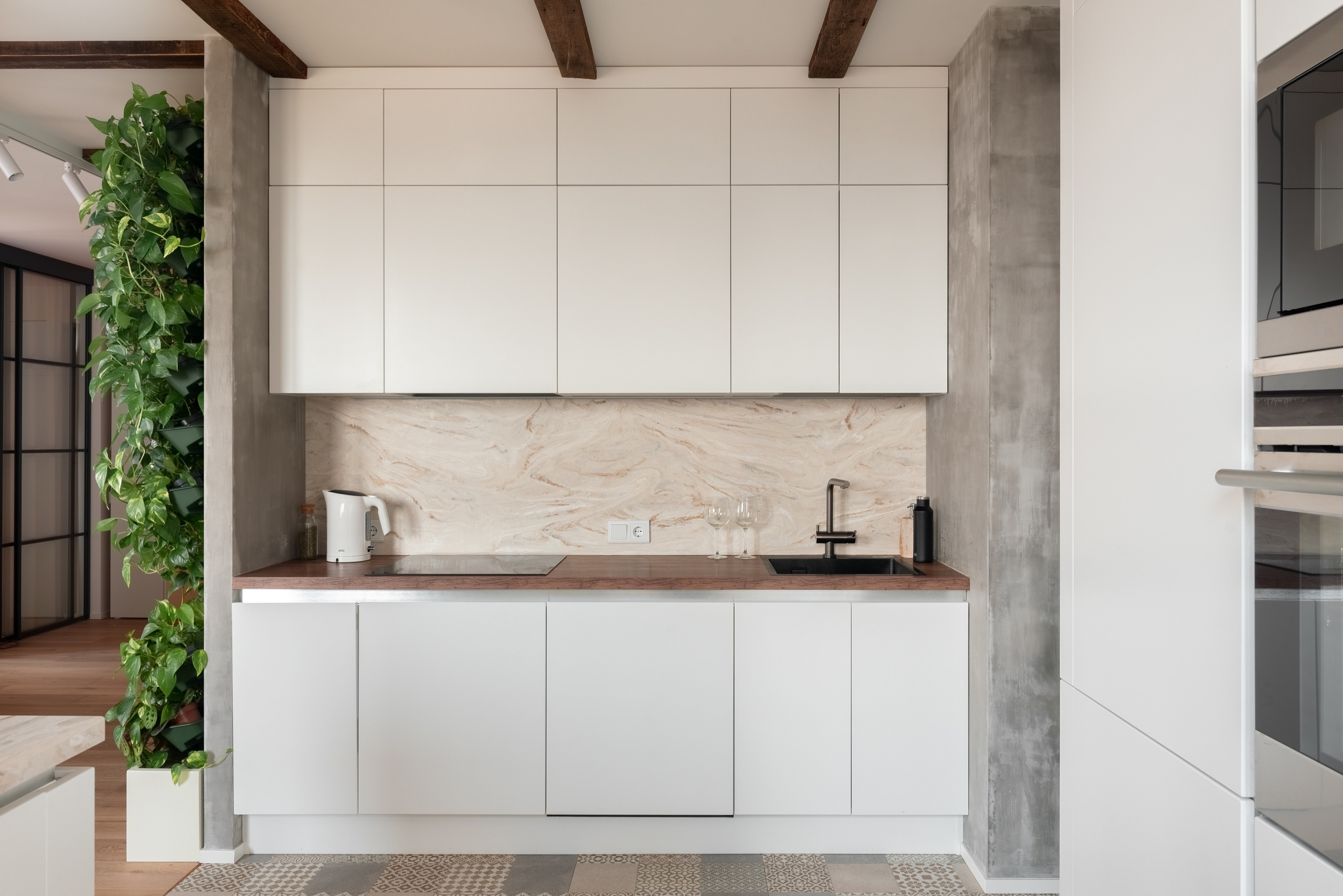 The interior of the apartment is 125 sq.m in the LCD Savelovsky City. Commercial photographer | Anton Ermakov