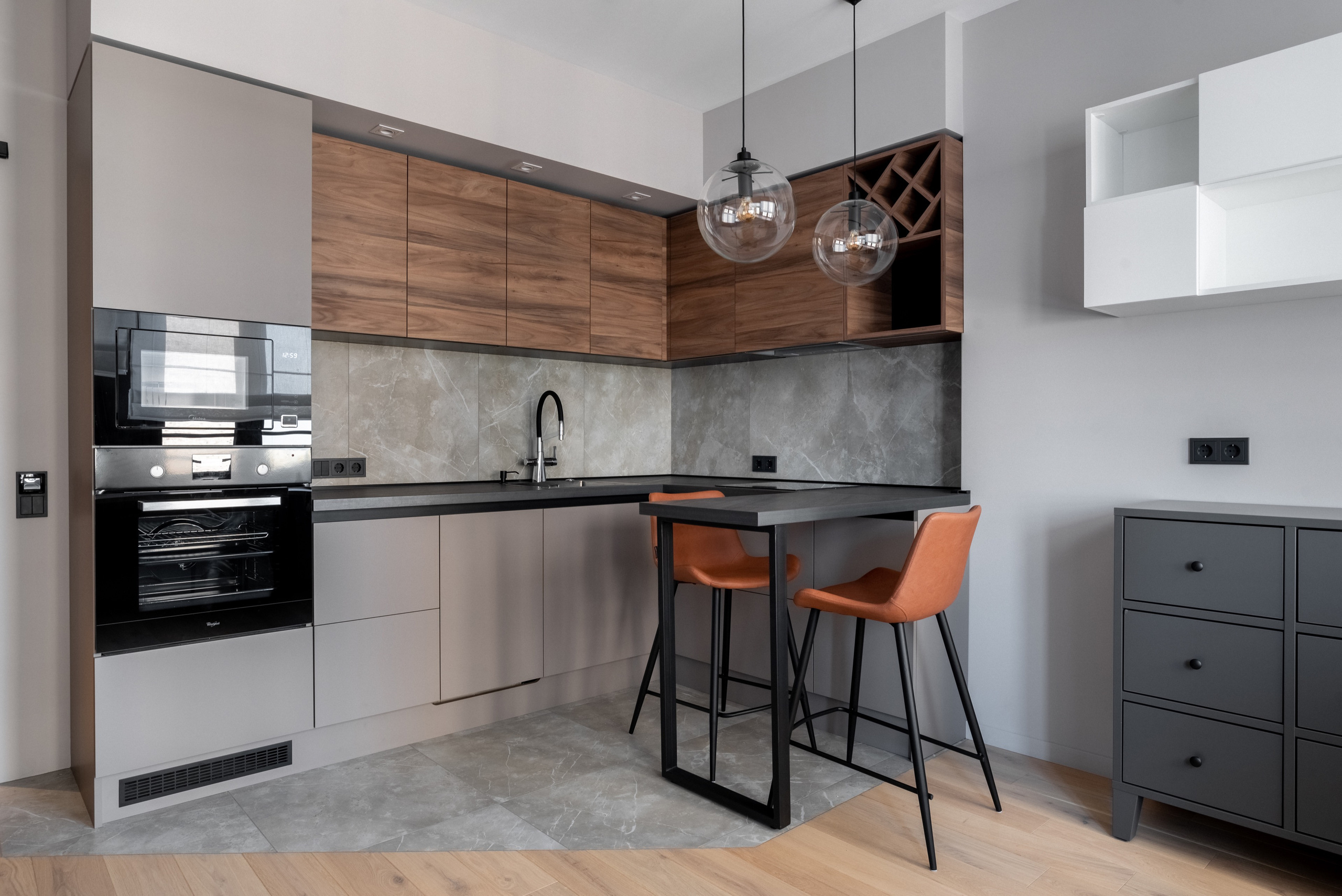 Studio apartment of 29 sq.m in the residential complex Savelovsky City. Commercial photographer | Anton Ermakov