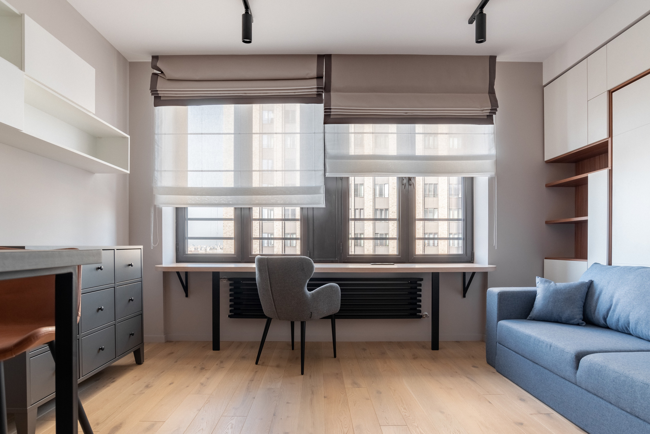 Studio apartment of 29 sq.m in the residential complex Savelovsky City. Commercial photographer | Anton Ermakov